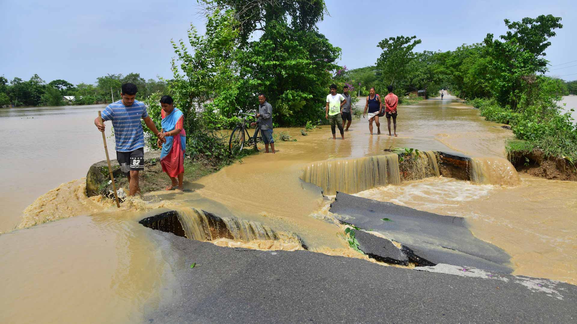 Image for the title: Floods kill 25 in India's Assam, displace thousands 