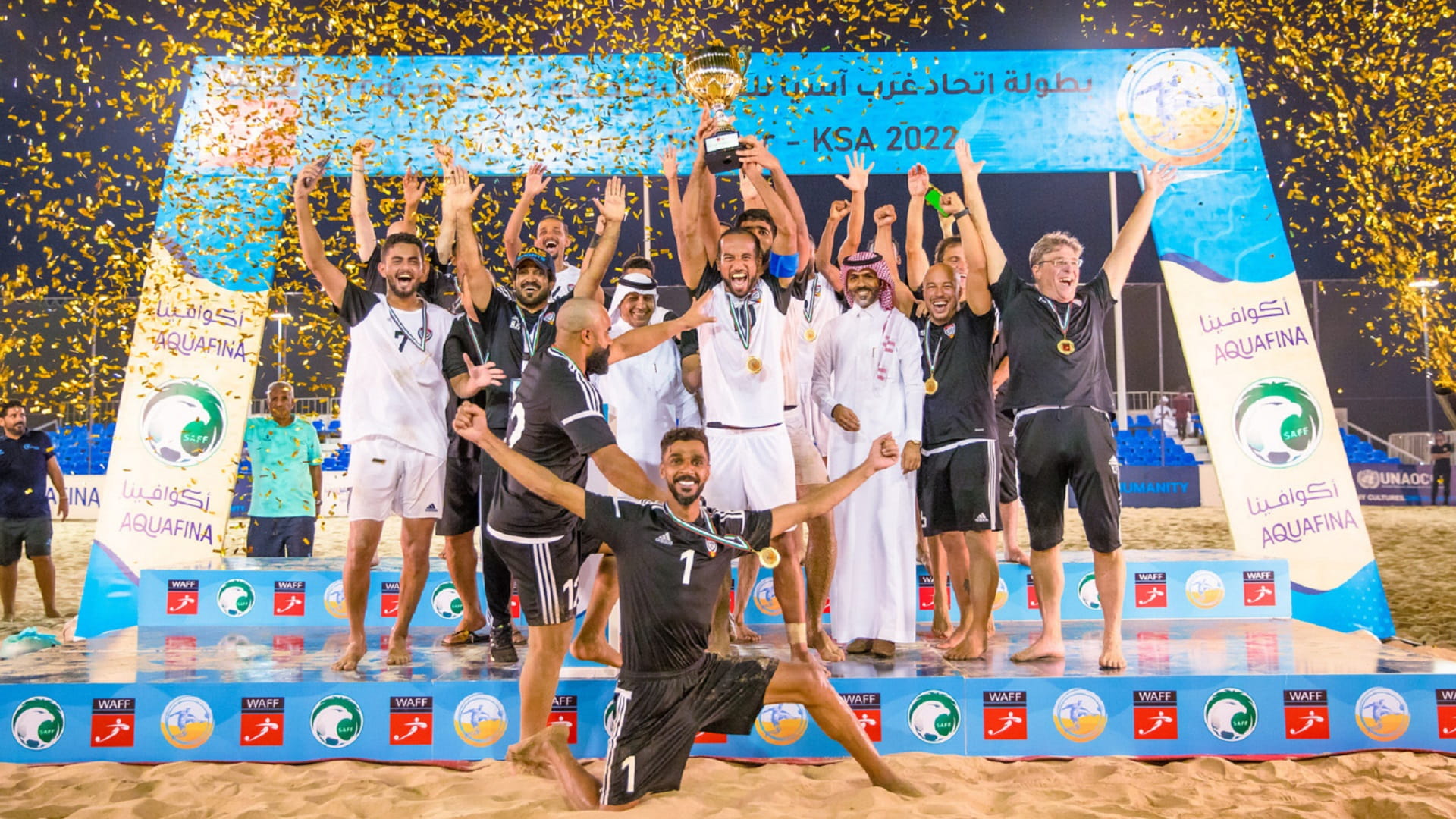 Image for the title: UAE win West Asian Beach Soccer Championship 