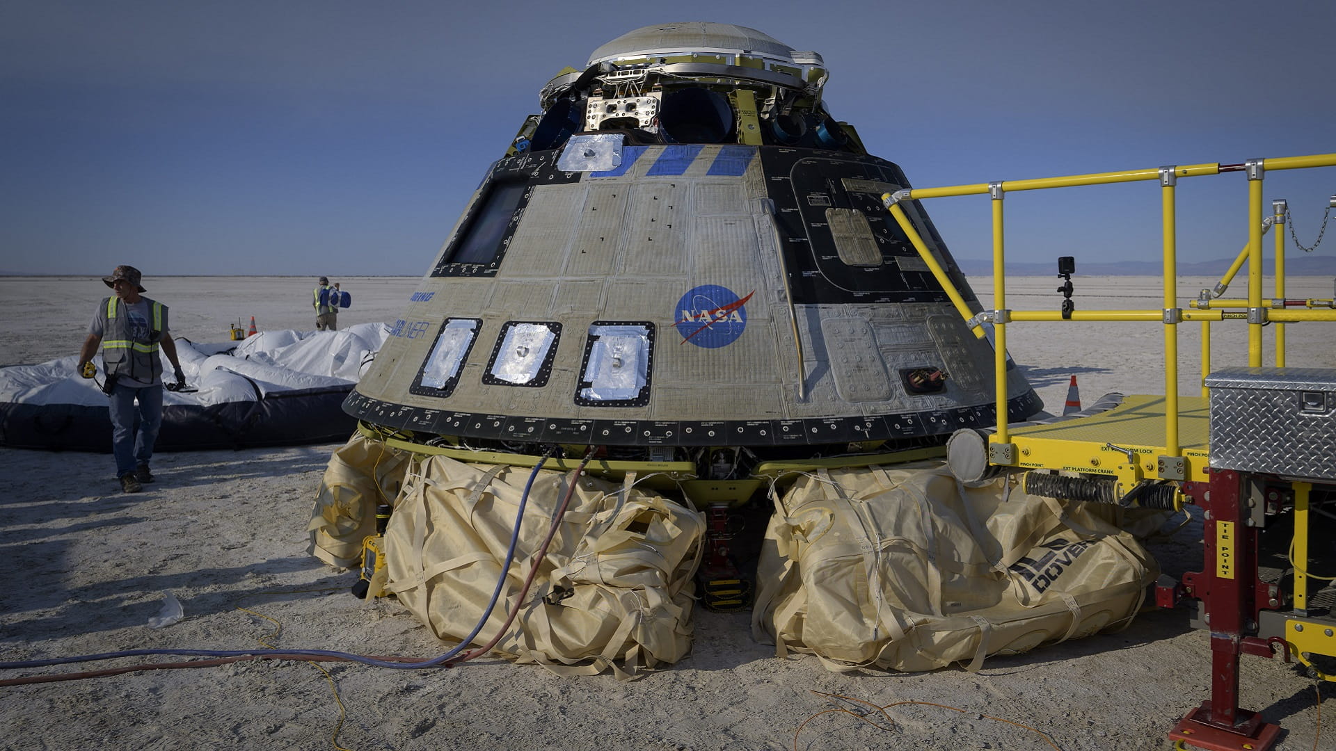 Image for the title: Boeing Starliner completes test mission to ISS, with some hiccups 