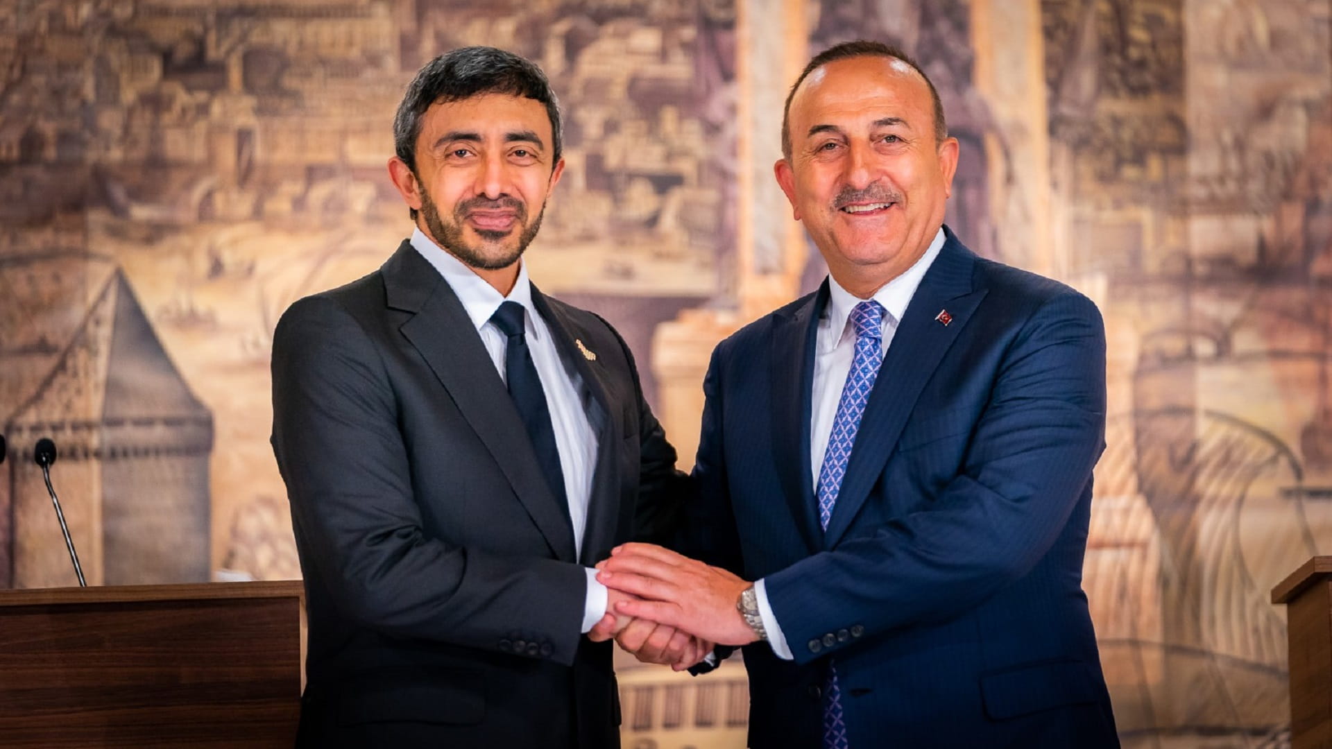 Image for the title: Abdullah bin Zayed, Turkey FM review regional, global developments 