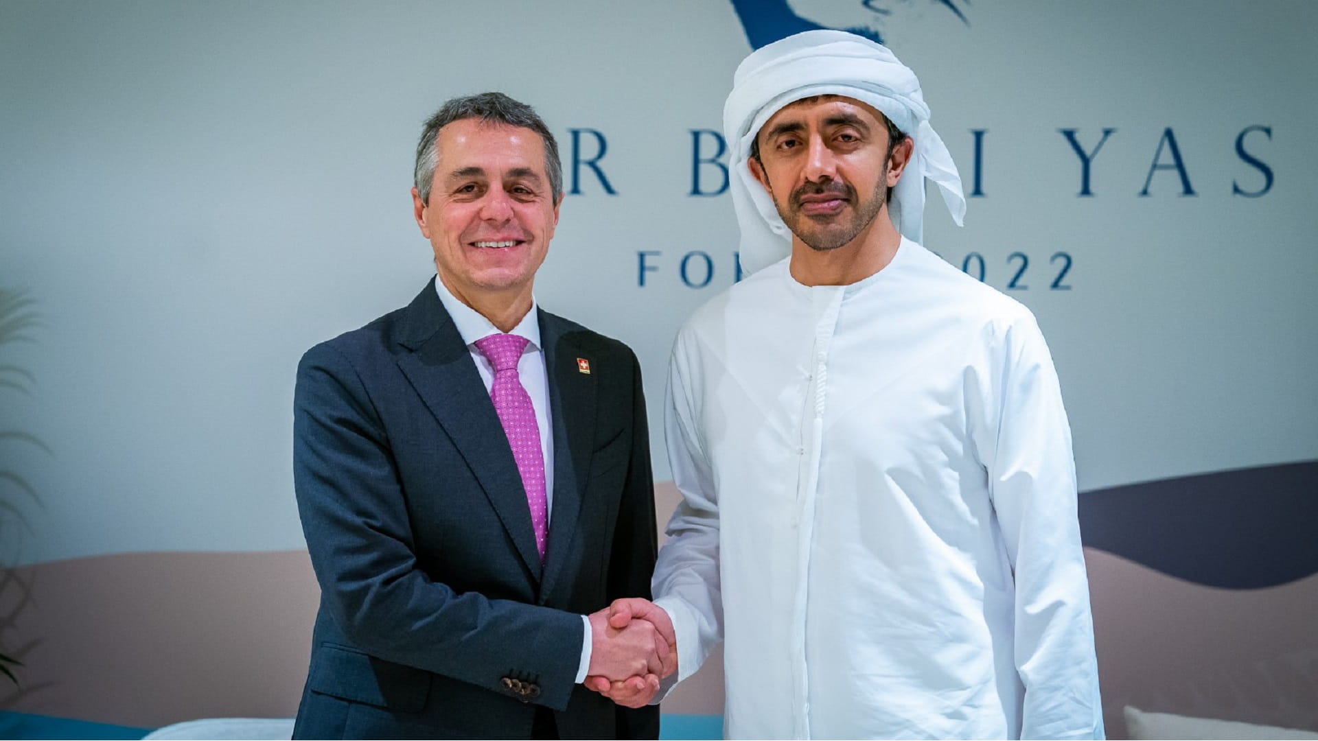 Image for the title: UAE FM, Swiss Confederation Pres. review bilateral cooperation 