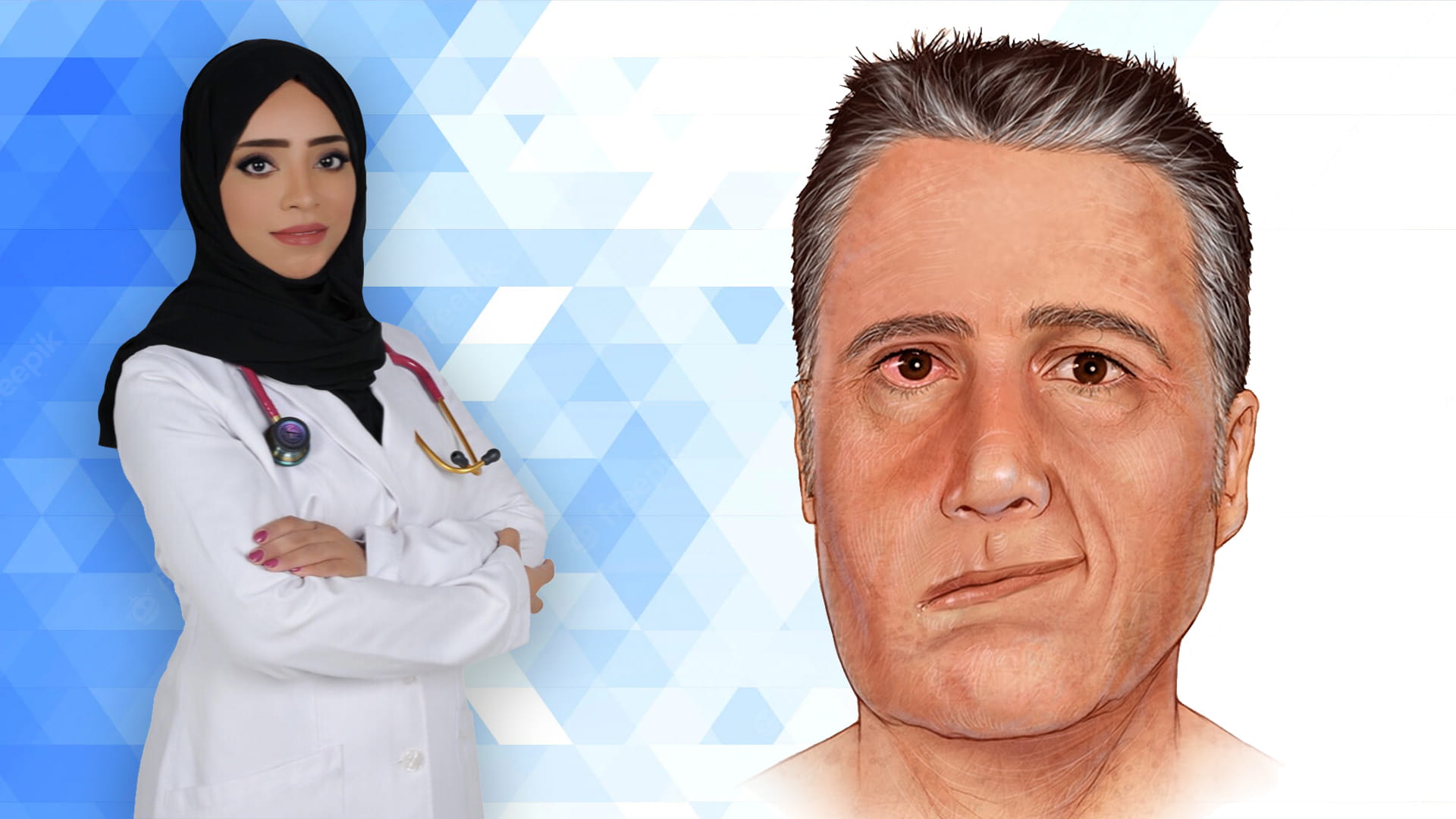 صورة بعنوان: شلل الوجه النصفي 