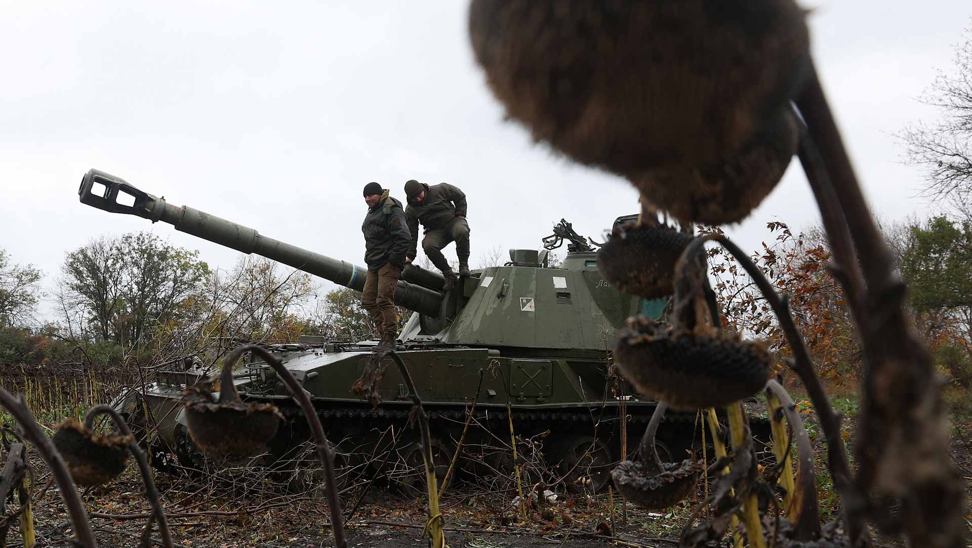 Image for the title: Ukrainian troops reclaim dozens of towns from Russian control 