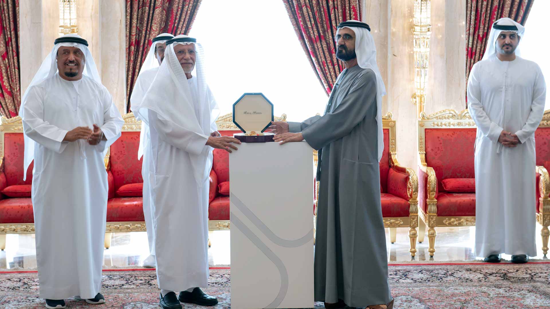 Image for the title: Mohammed bin Rashid honours winners of DAACS 
