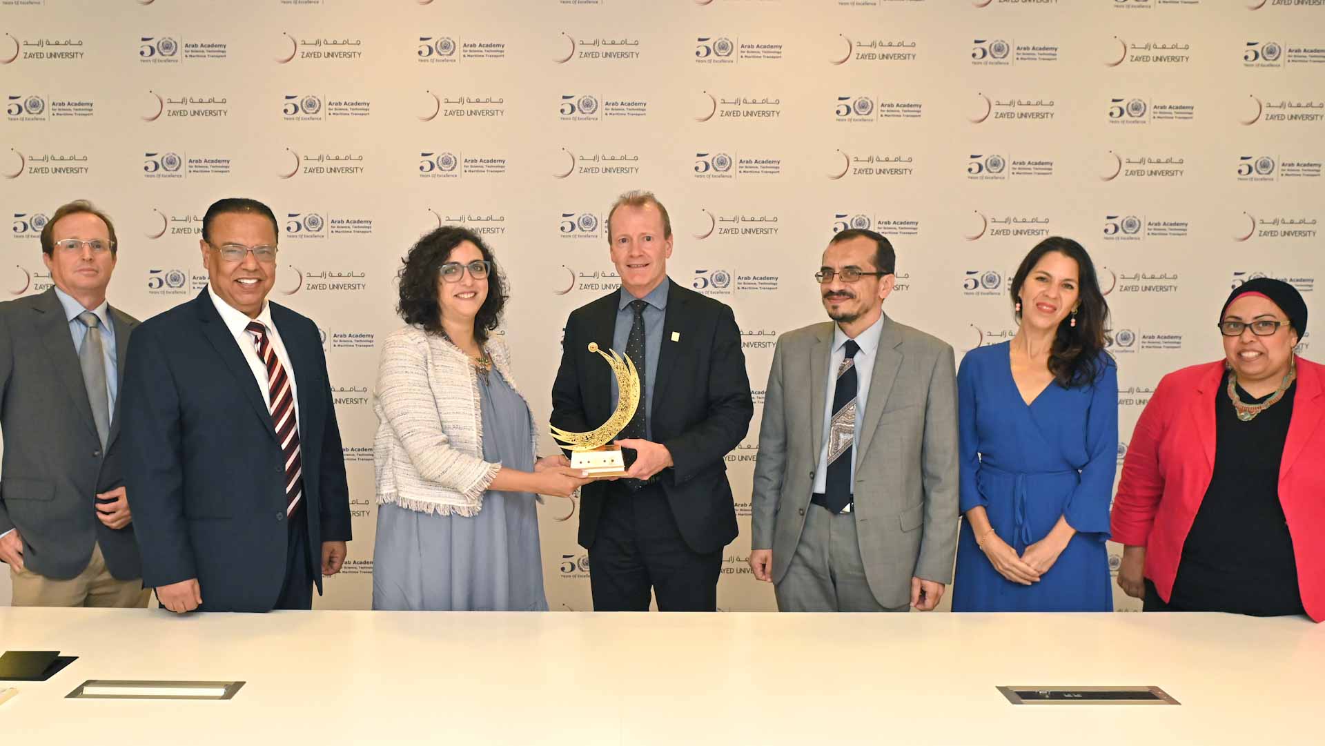 Image for the title: ZU, AASTMT to collaborate on research in archaeology and cultural 