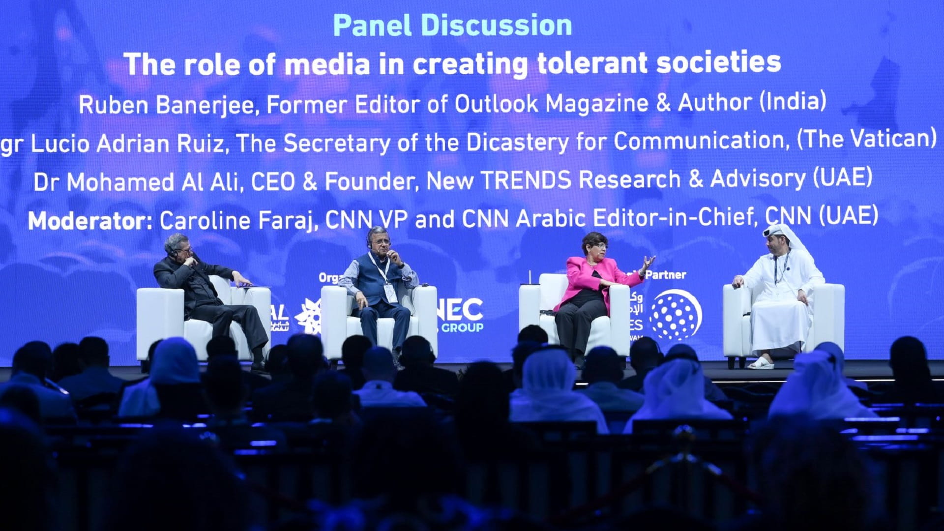 صورة بعنوان: "تريندز" يناقش في "الكونغرس" دور الإعلام بقيام مجتمعات متسامحة 