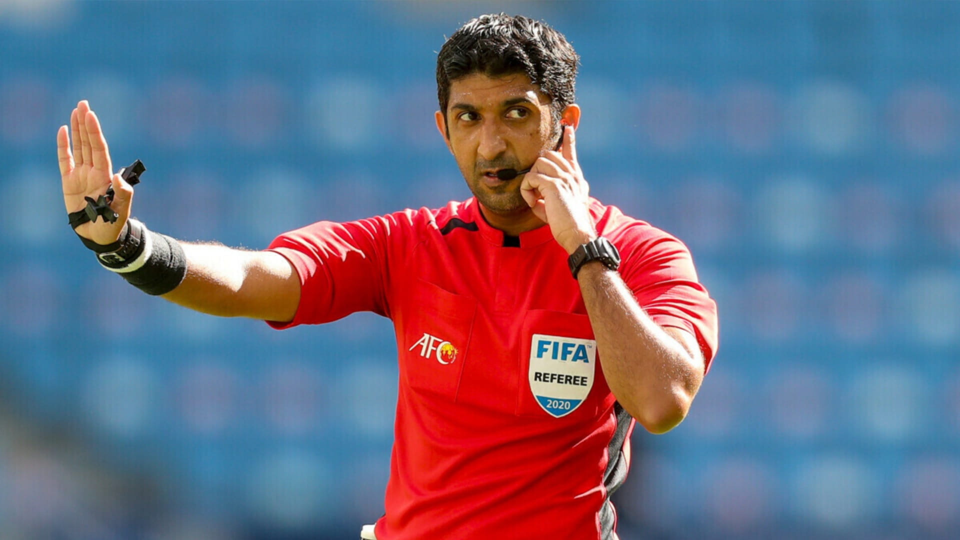 صورة بعنوان: حكمنا الدولي محمد حسن يدير لقاء كوستاريكا وإسبانيا بكأس العالم 