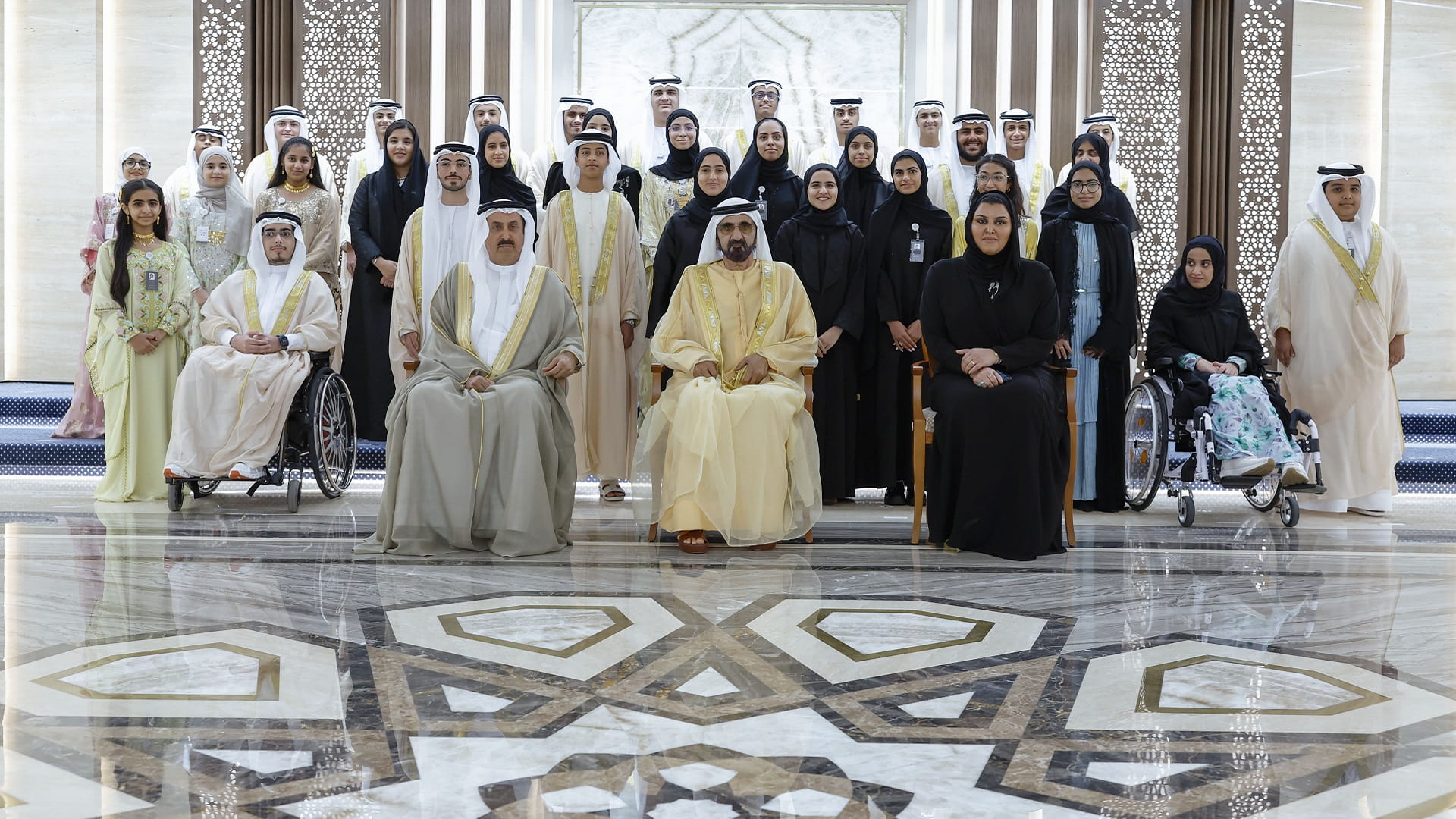 Image for the title: VP meets participants in Emirati Children’s Parliament 