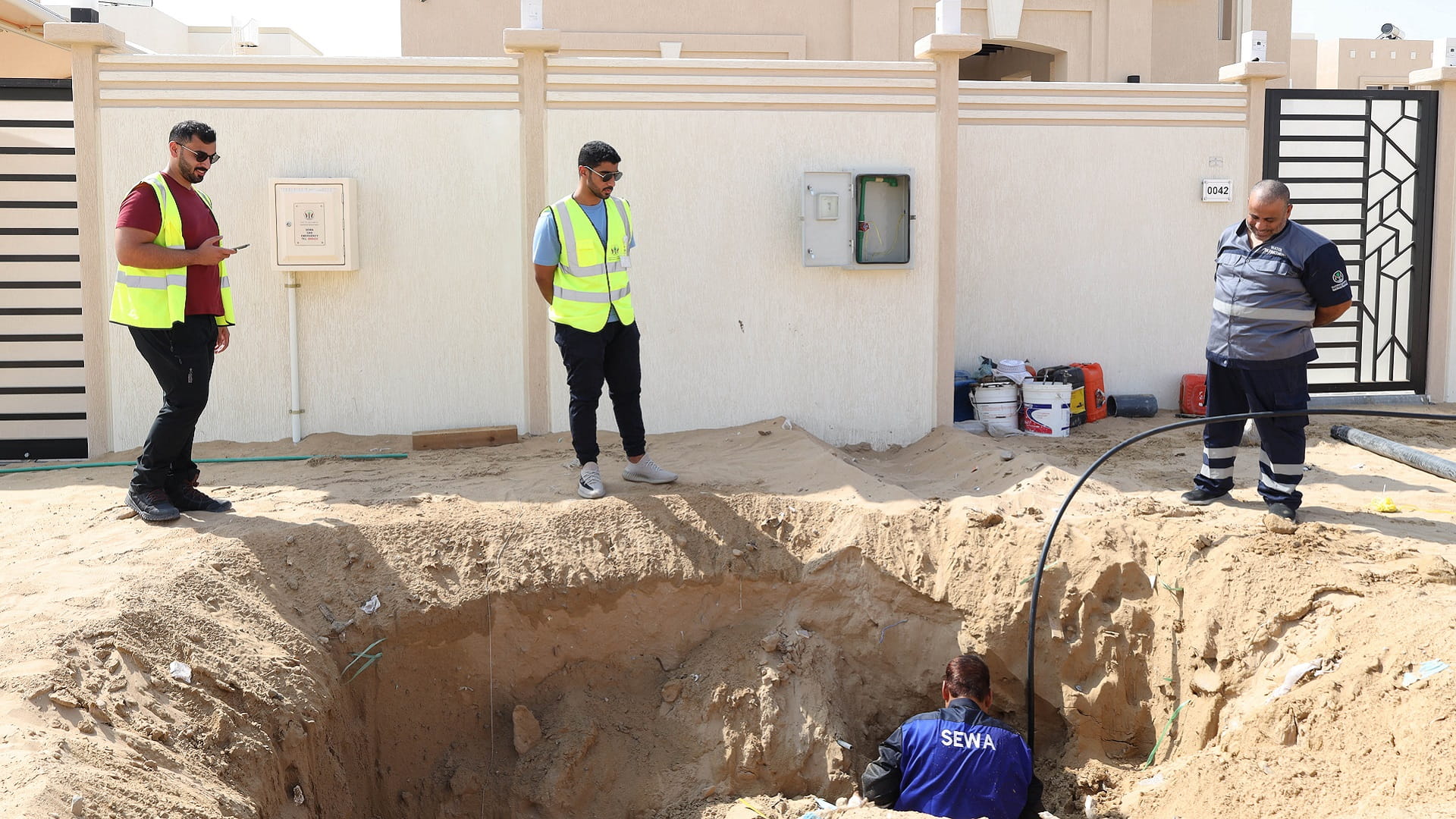 Image for the title: SEWA completes 80% of pipeline project to Al Shanouf 