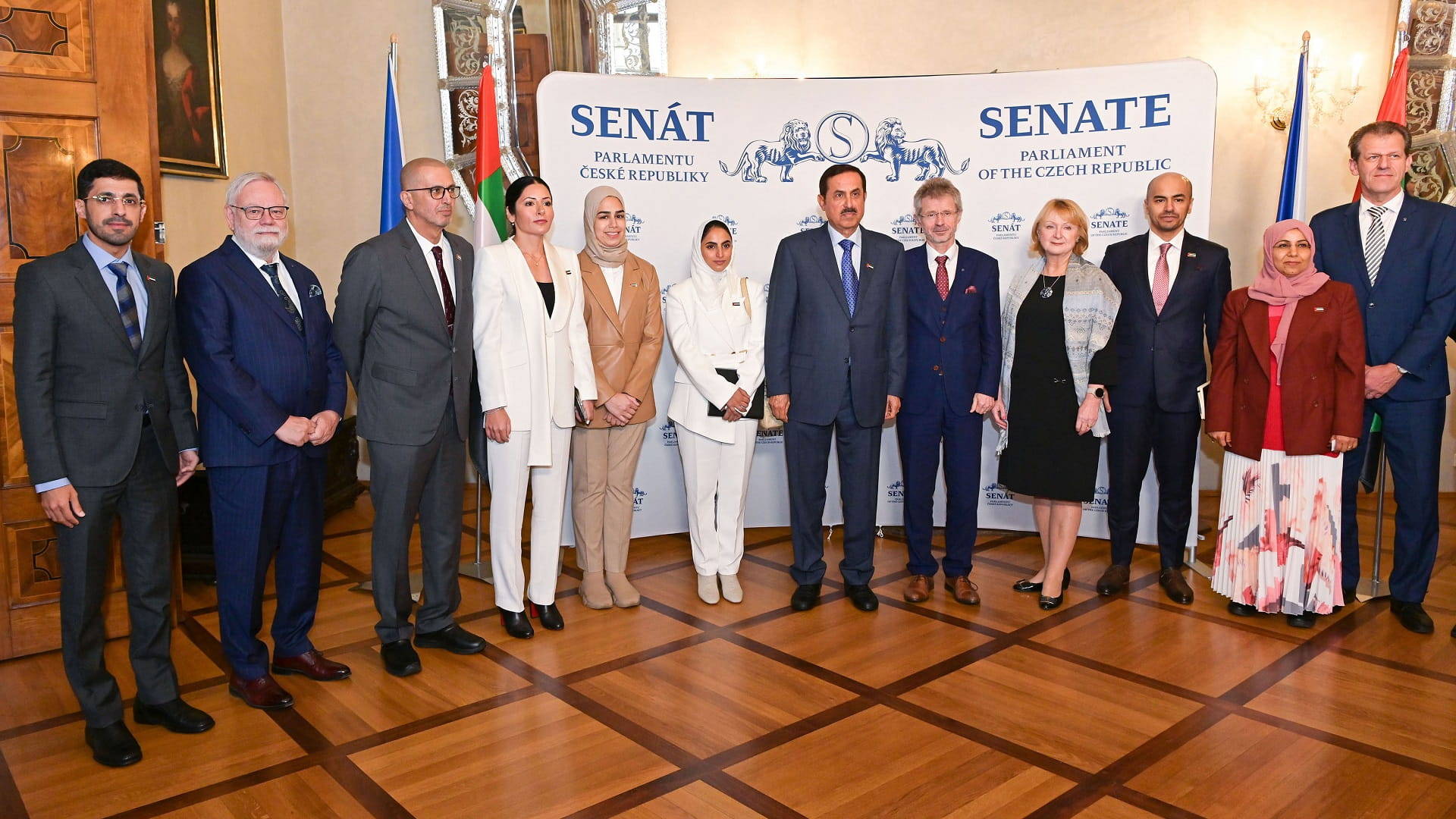 Image for the title: Ghobash, Czech Senate President strengthening parliamentary coop 