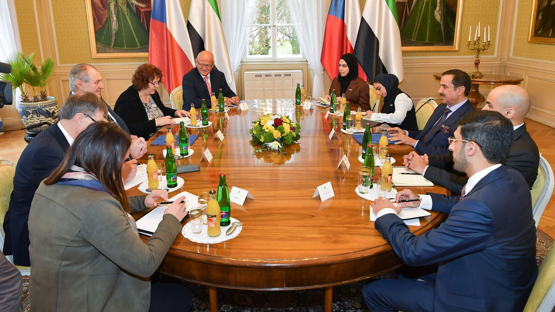 Image for the title: Czech President receives Saqr Ghobash 