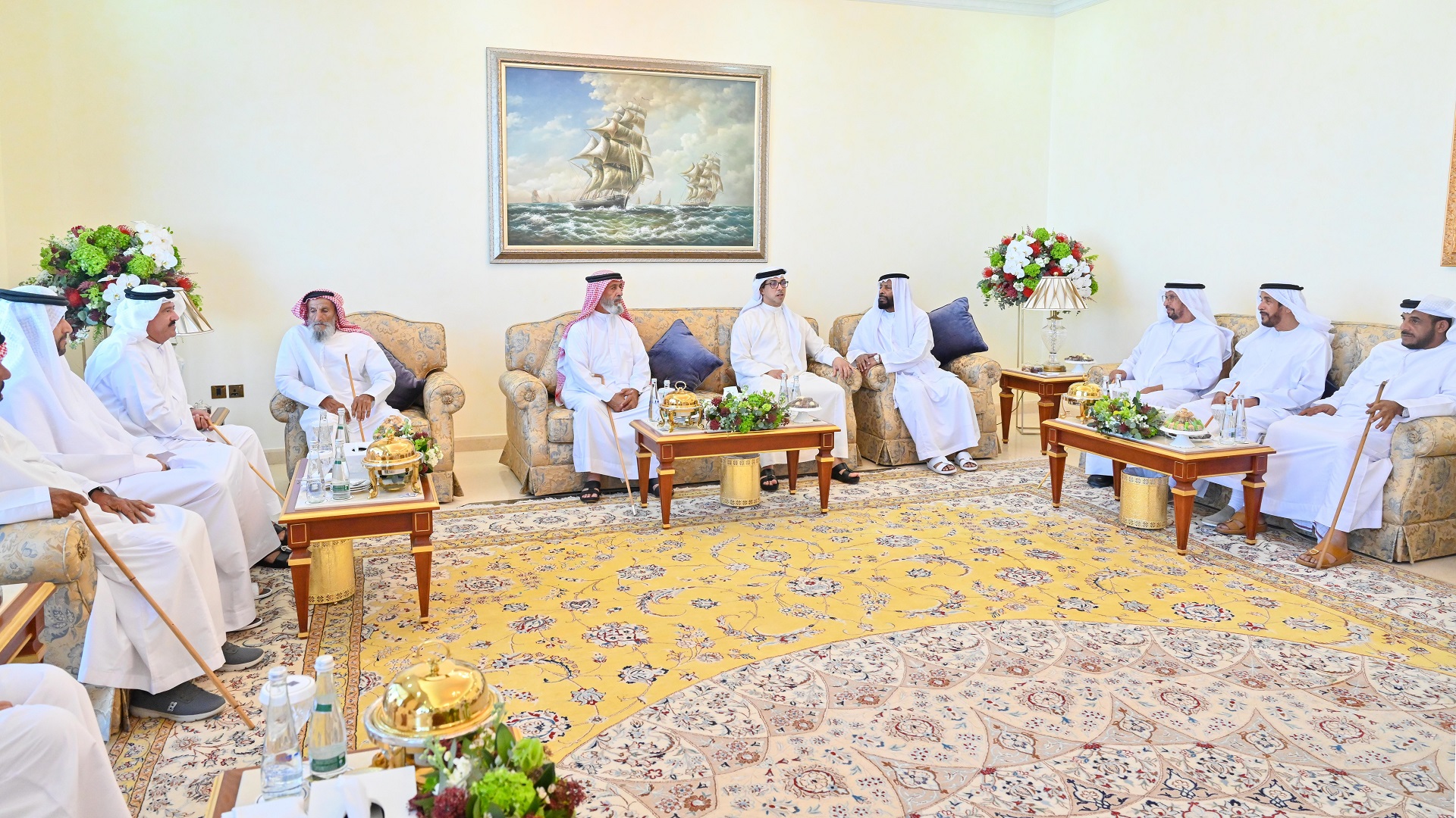 Image for the title: Mansour bin Zayed attends “Grand Prize for Camel Racing” comp. 