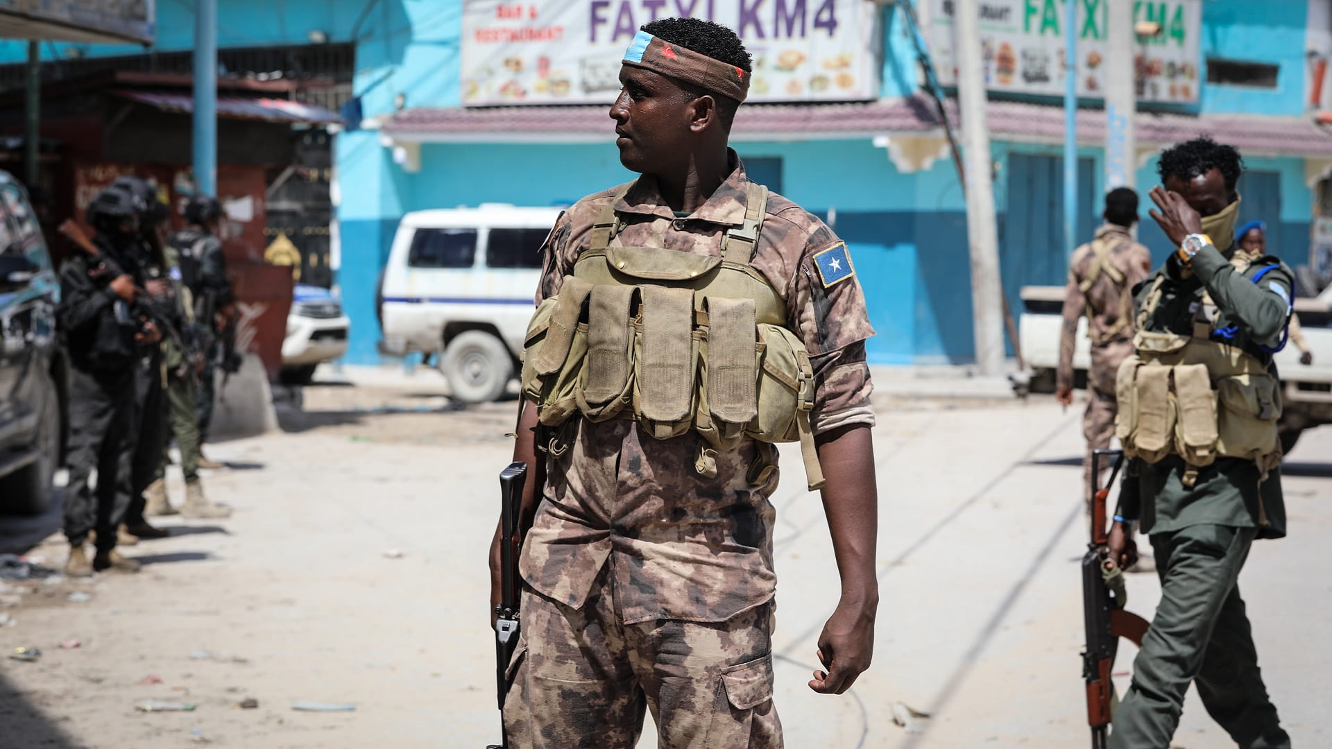 Image for the title: 4 dead in militant hotel siege in Somali capital 