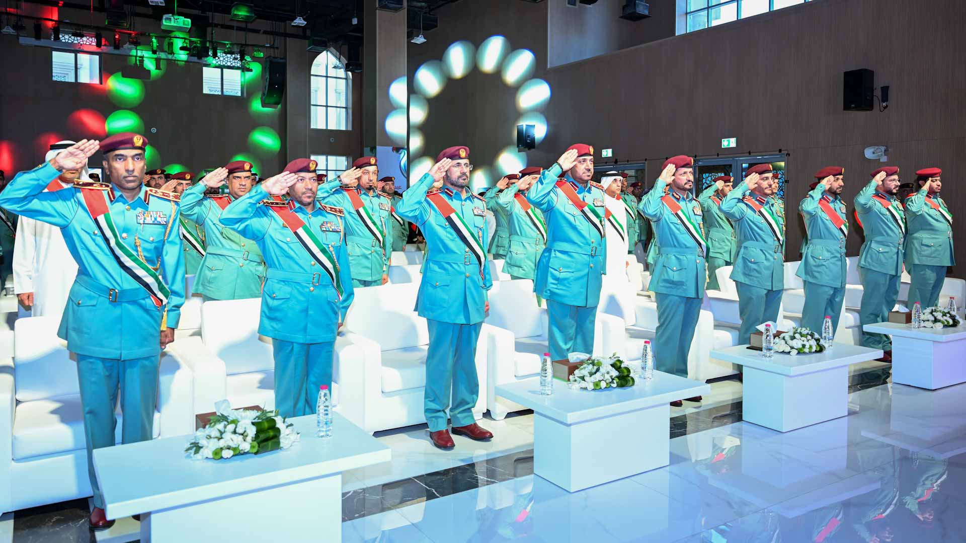 Image for the title: Al Shamsi attends UAE celebration at Sharjah Police headquarters 