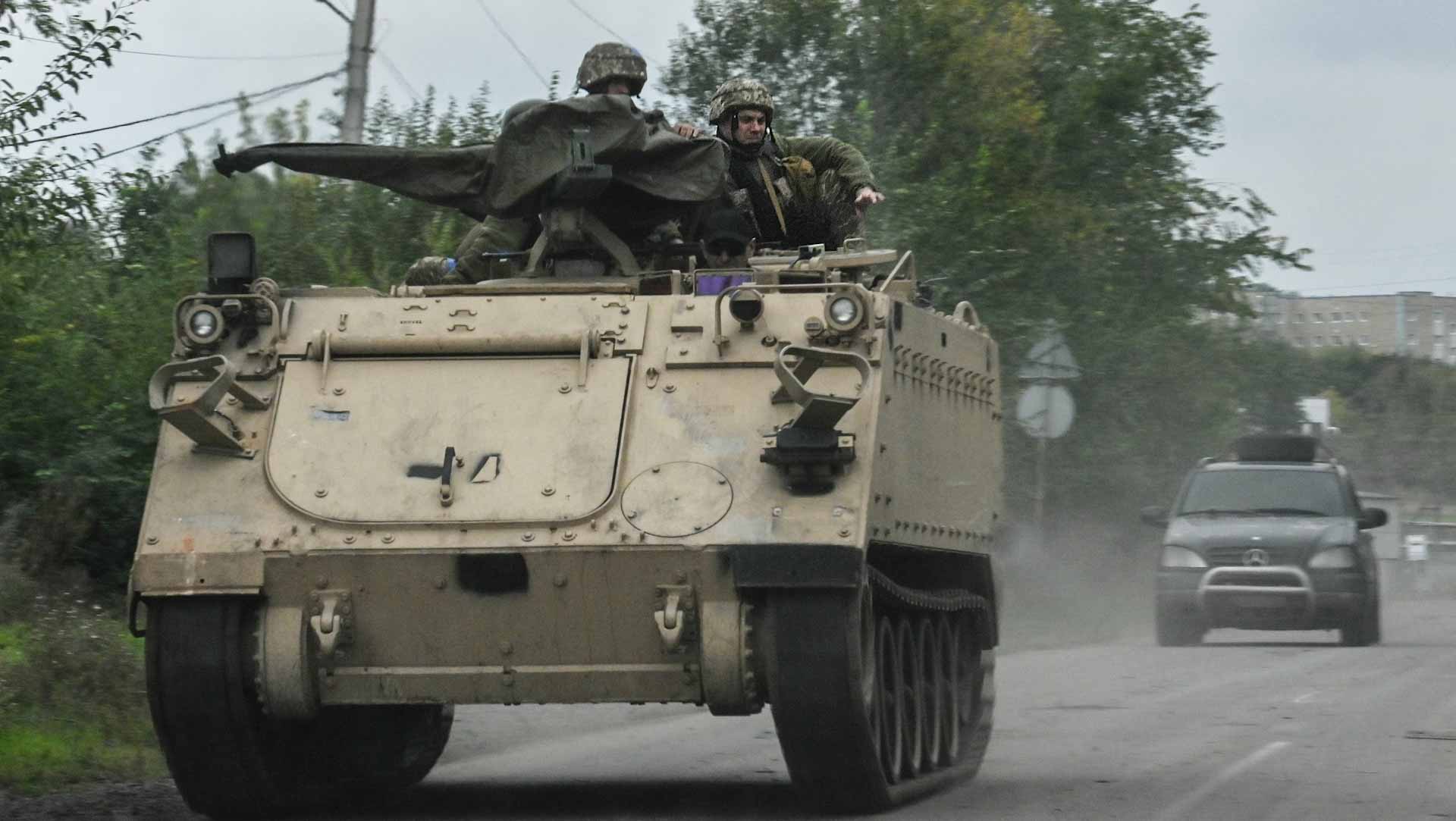 Image for the title: Ukraine reclaims full control from Russia of logistics hub 