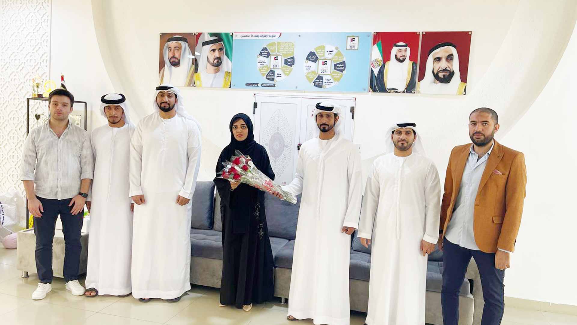 Image for the title: Mleiha Club organises visit to schools on Teacher's Day 