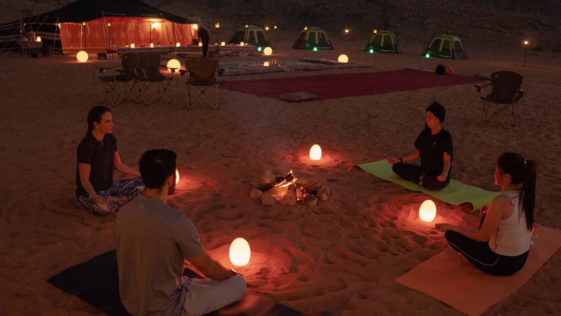 Image for the title: Exclusive ladies yoga session at Mleiha Archaeological Centre 