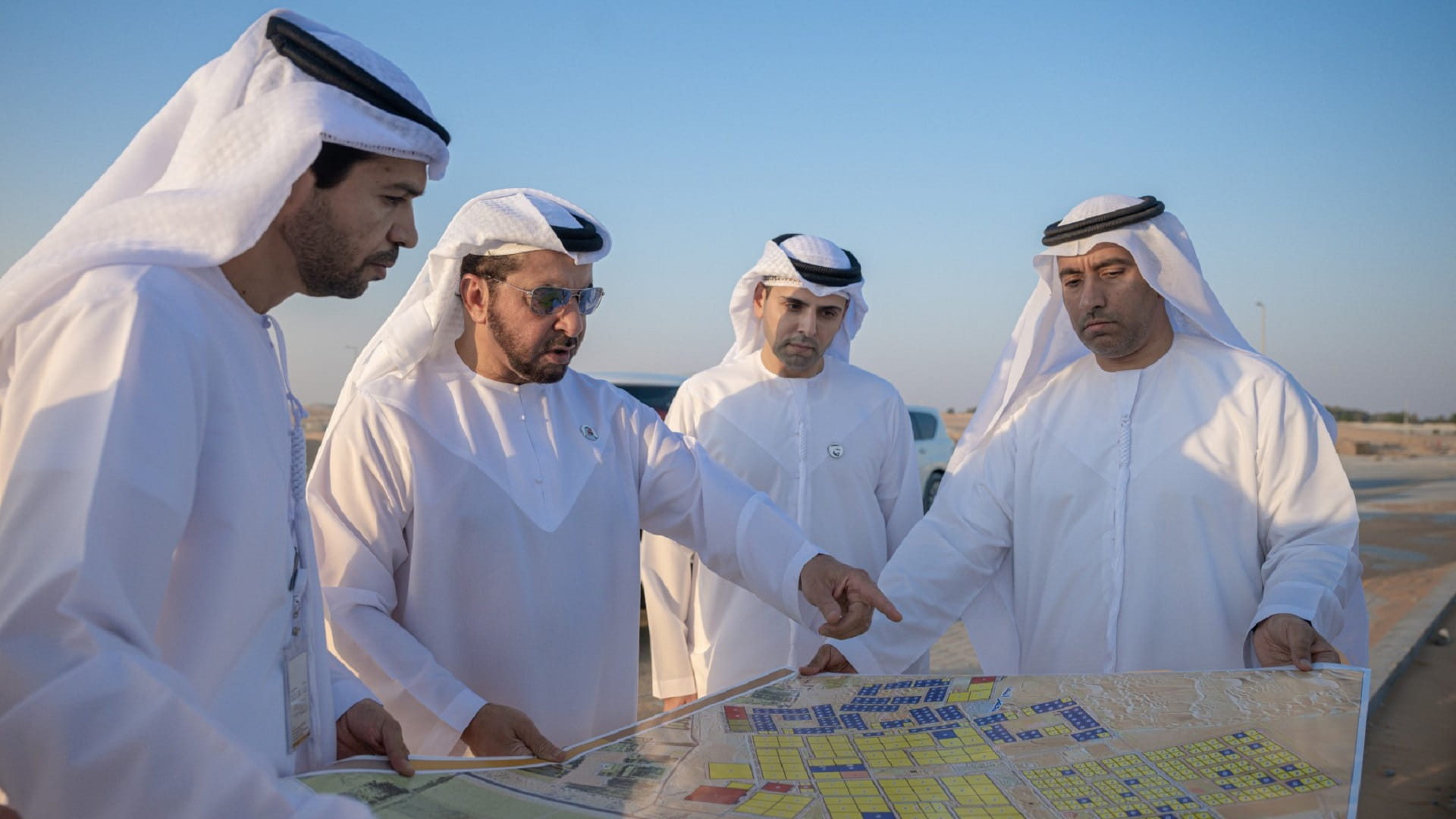 Image for the title: Hamdan bin Zayed reviews projects worth AED1bn in Madinet Zayed 