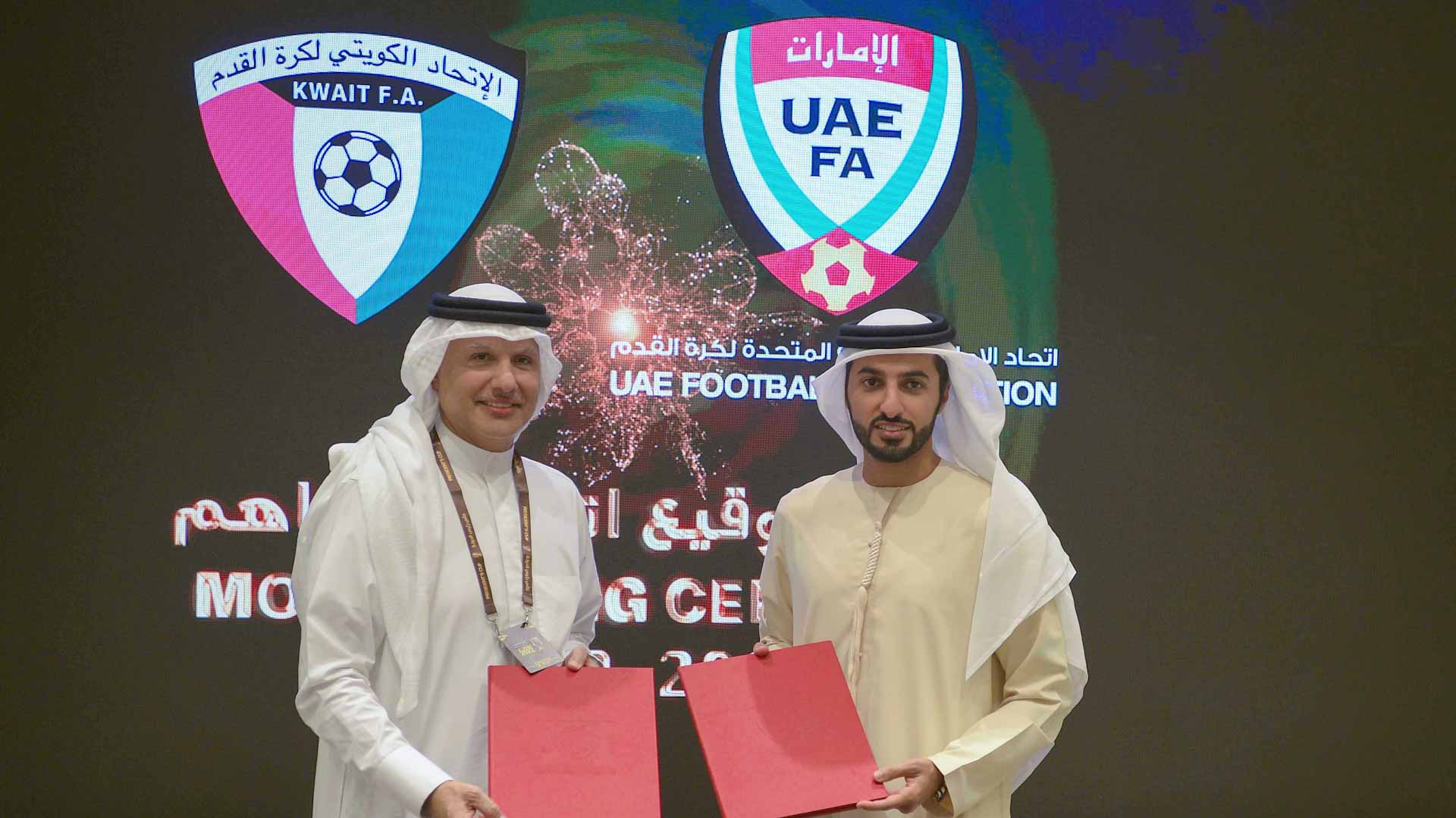 Image for the title: UAE, Kuwait sign football cooperation agreement 
