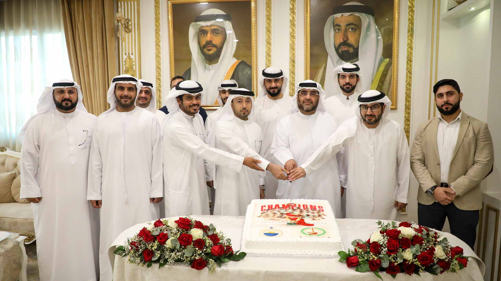 Image for the title: Al Hamriyah Mun. greets Sharjah Club on President’s Cup win
