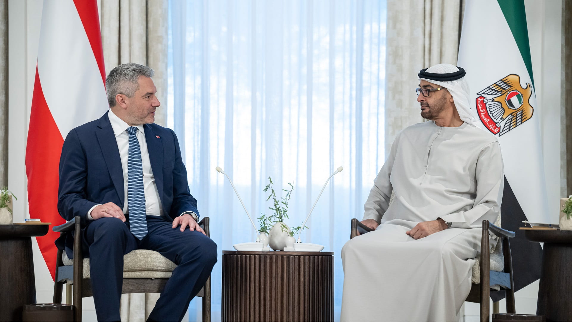 Image for the title: UAE President, Austrian Chancellor discuss bilateral relations 