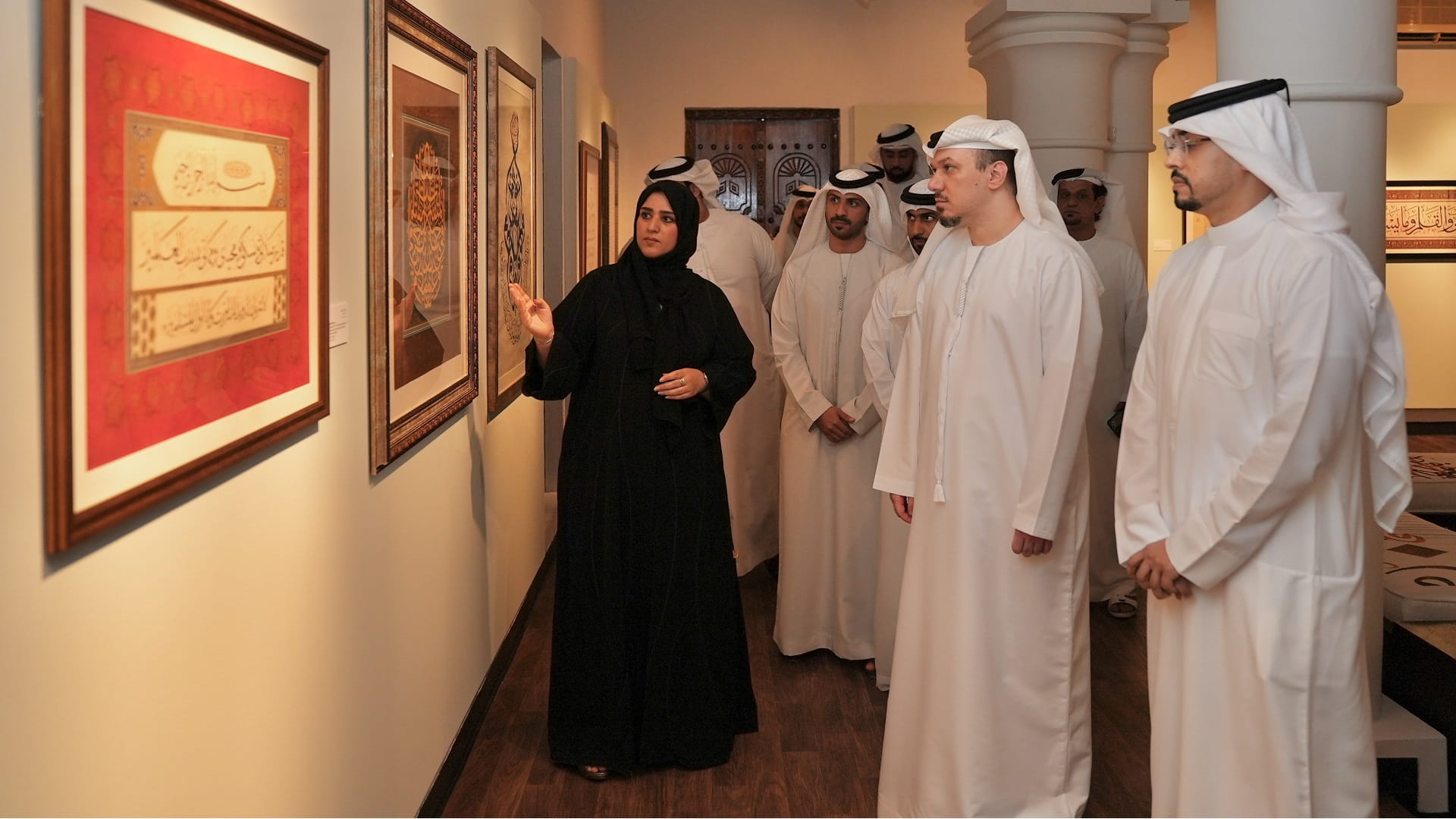 Image for the title: Sharjah Prosecution, SPEA delegations visit Calligraphy Forum 
