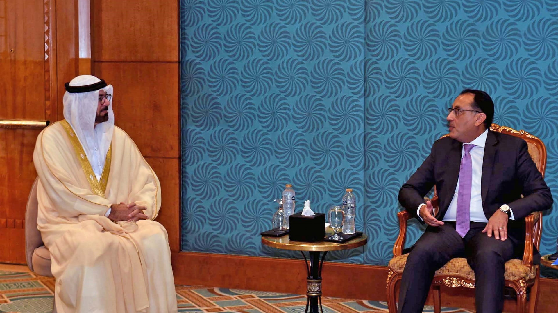 Image for the title: Egyptian PM meets with Mohammad Al Gergawi 