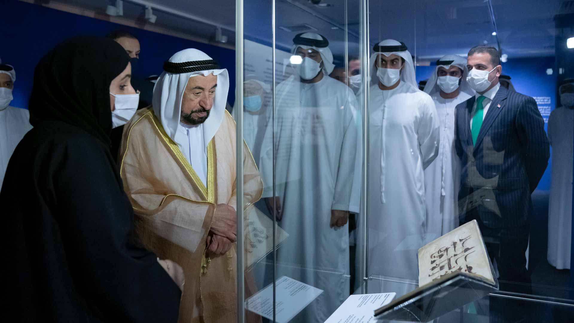 Image for the title: Sharjah Ruler opens “Blessed Verses and Creative Pens” exhibition 