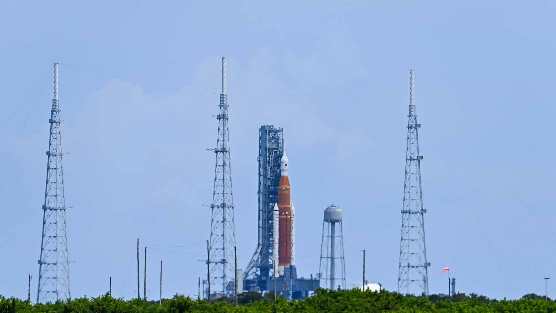 Image for the title: NASA unsure next Moon rocket launch attempt possible this month 