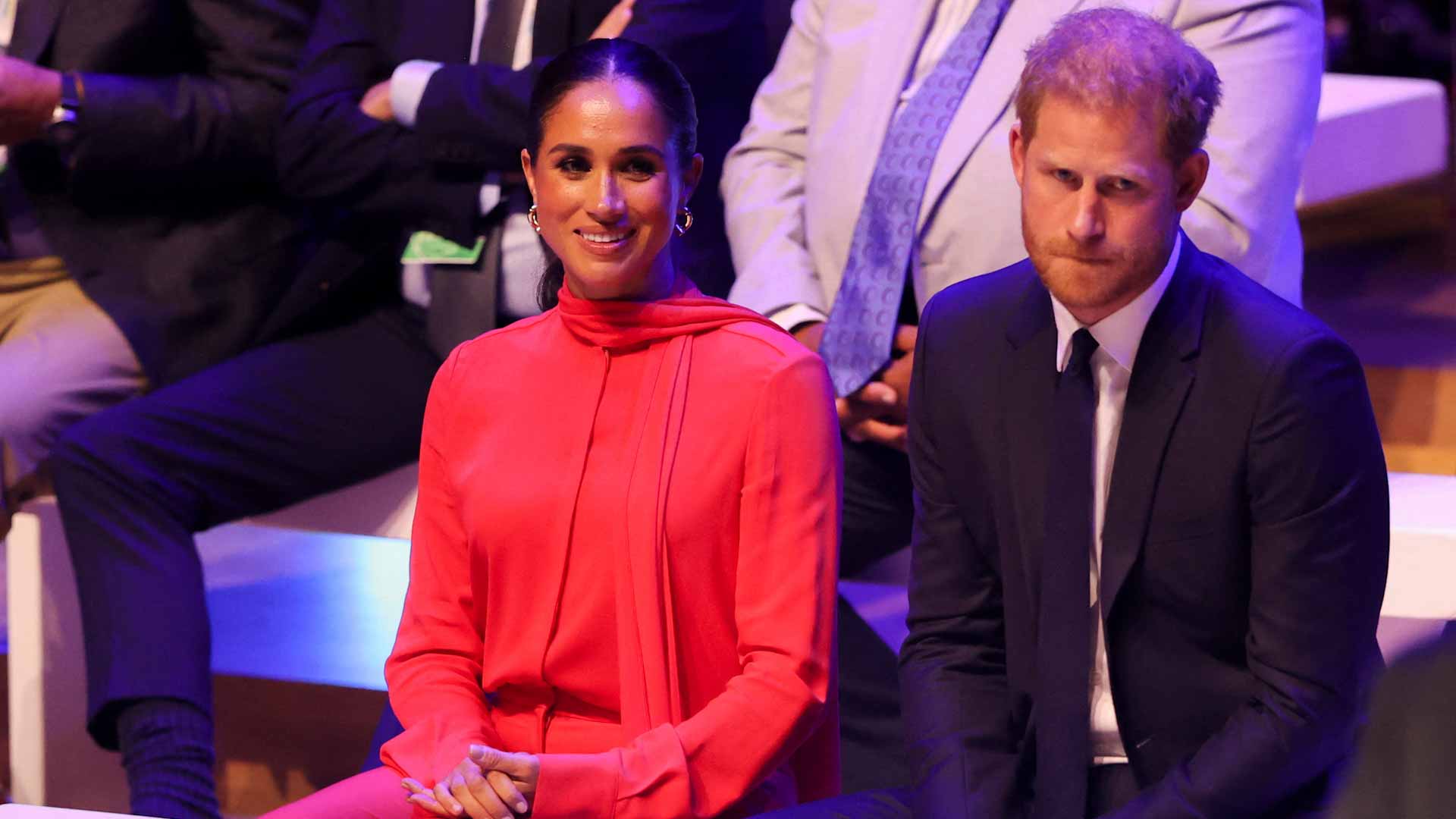 Image for the title: Prince Harry and Meghan attend the One World youth summit 