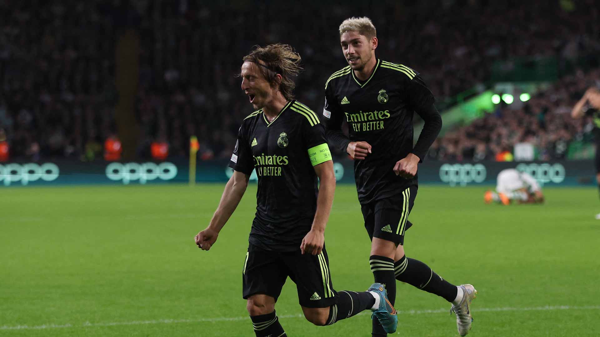 Image for the title: Benzema injured in Real win at Celtic 