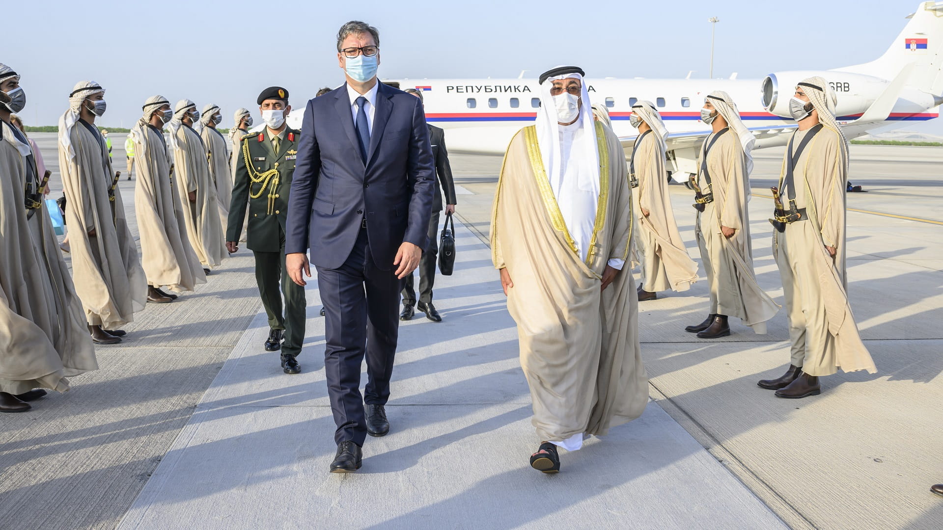 Image for the title: Serbian Pres. arrives in Abu Dhabi on an official visit to UAE 