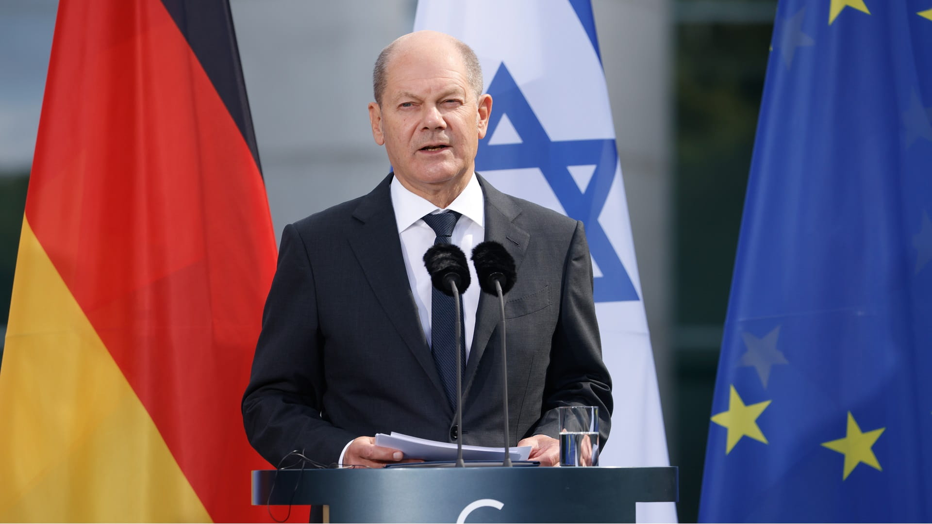 Image for the title: Scholz 'regrets' no positive response from Iran on nuclear deal 