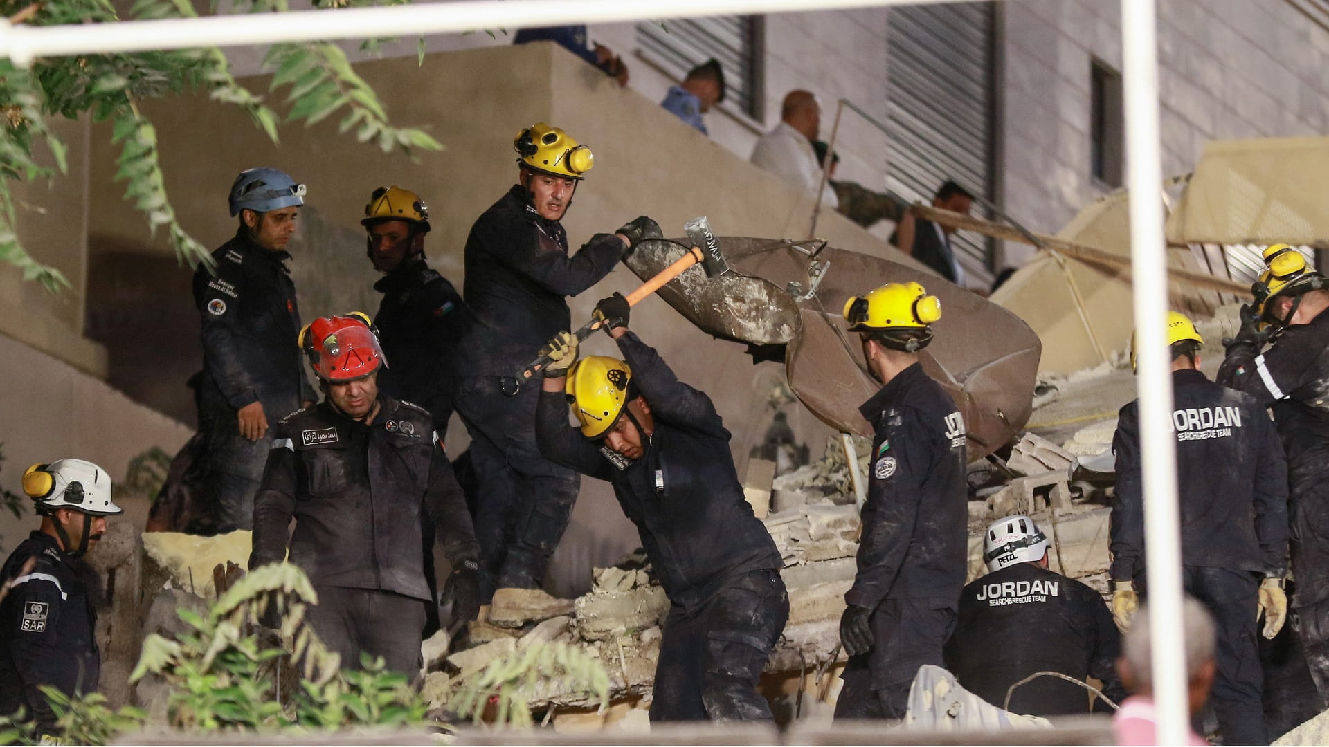 Image for the title: Two dead, 14 injured in Jordan building collapse 