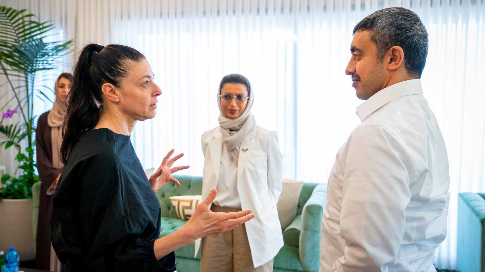 Image for the title: Abdullah bin Zayed meets with Israeli Minister of Transport 