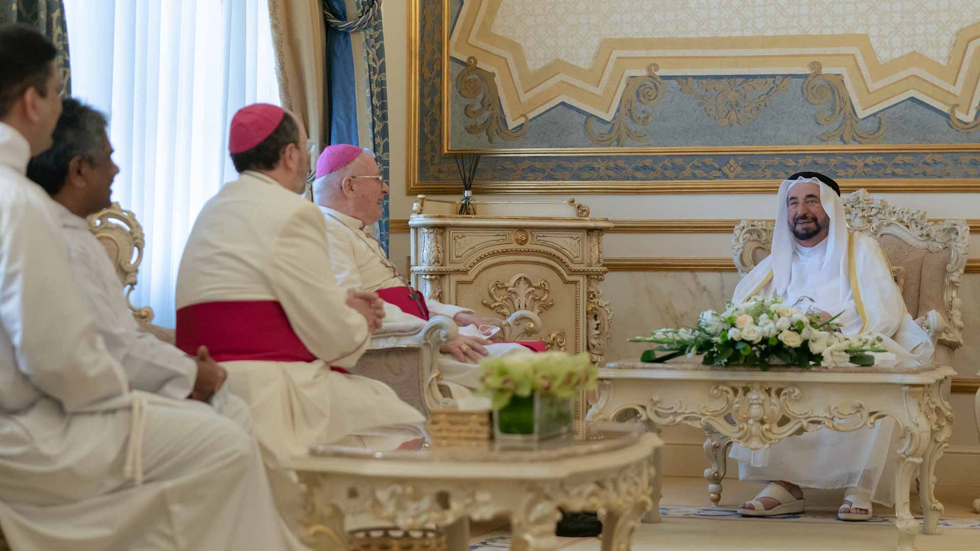 Image for the title: Sultan Al Qasimi receives Catholic Church officials 