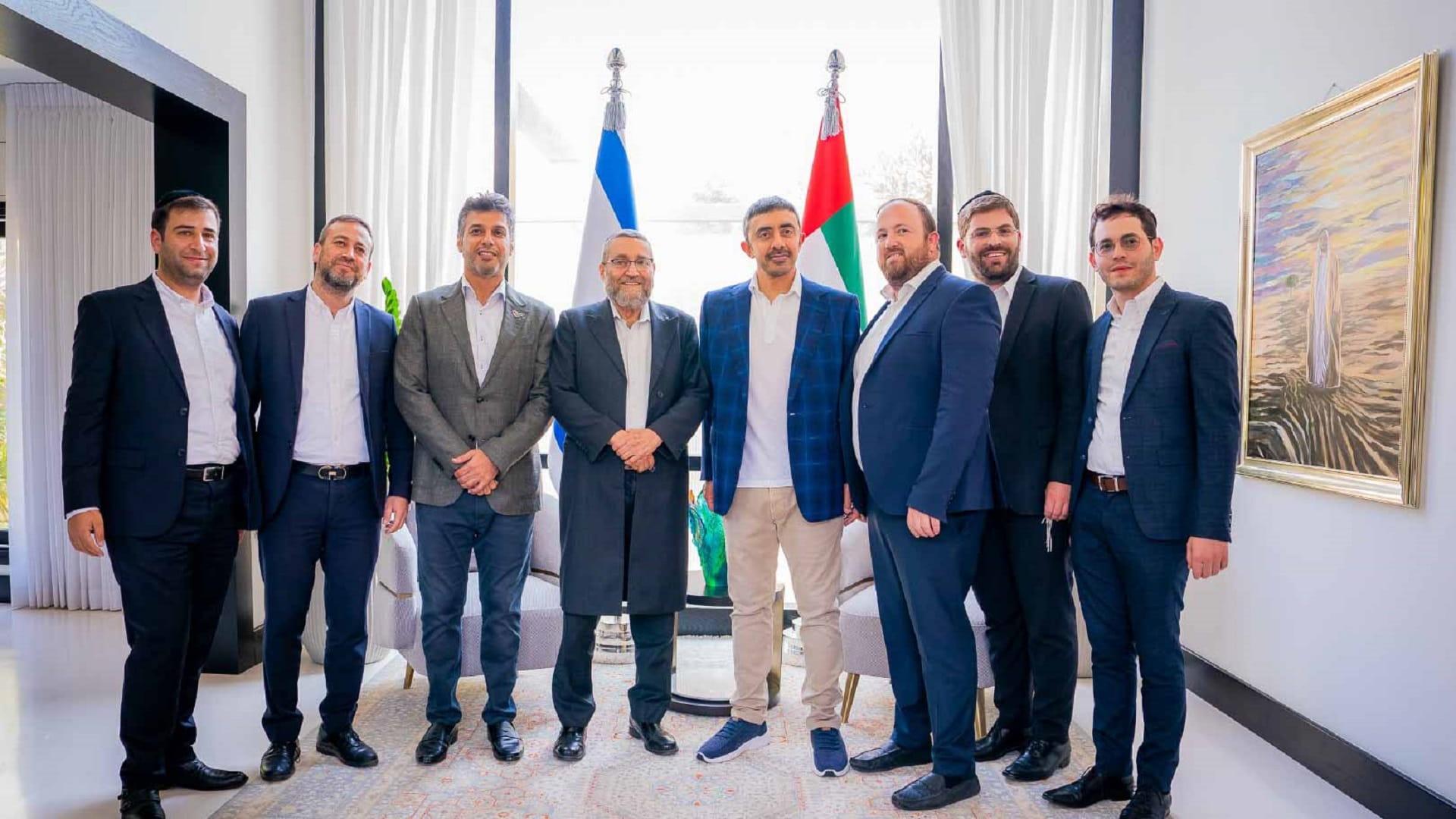 Image for the title: Abdullah bin Zayed meets Knesset member 