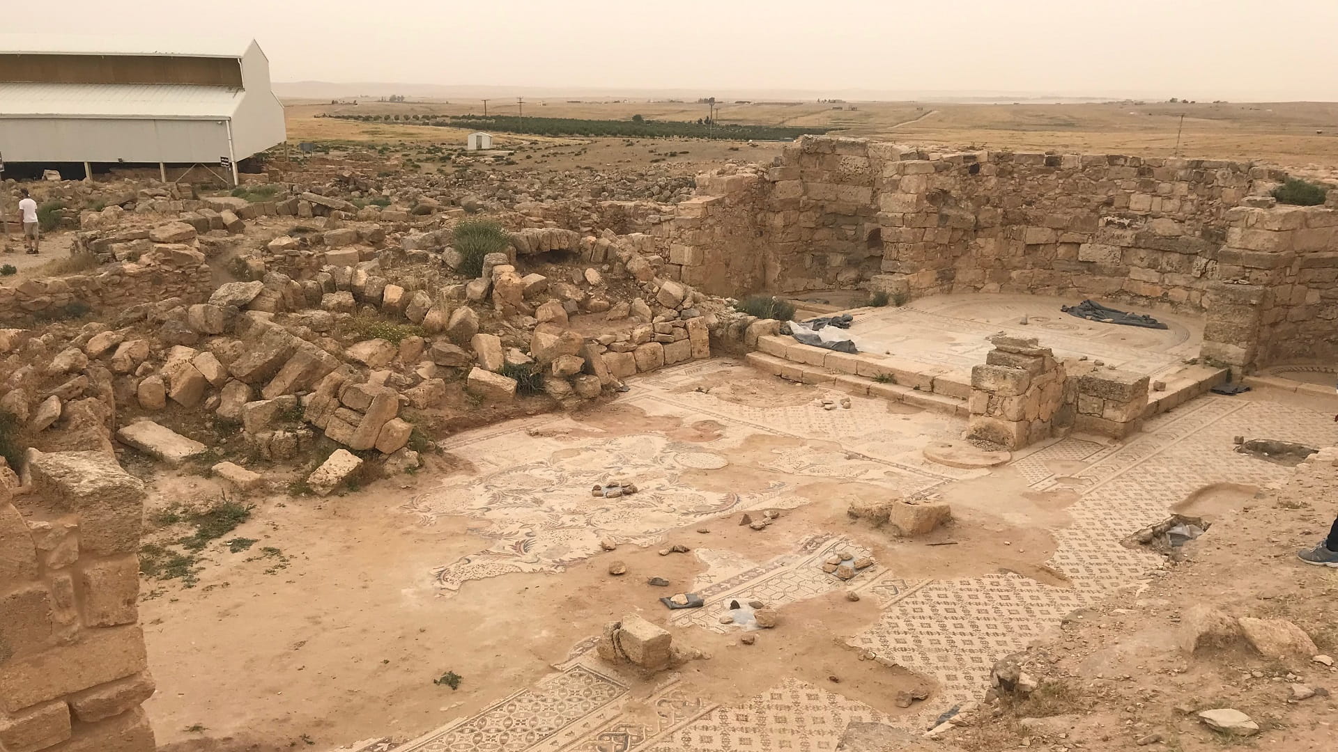 Image for the title: Courses in Jordan, Lebanon focus on conservation of mosaics 