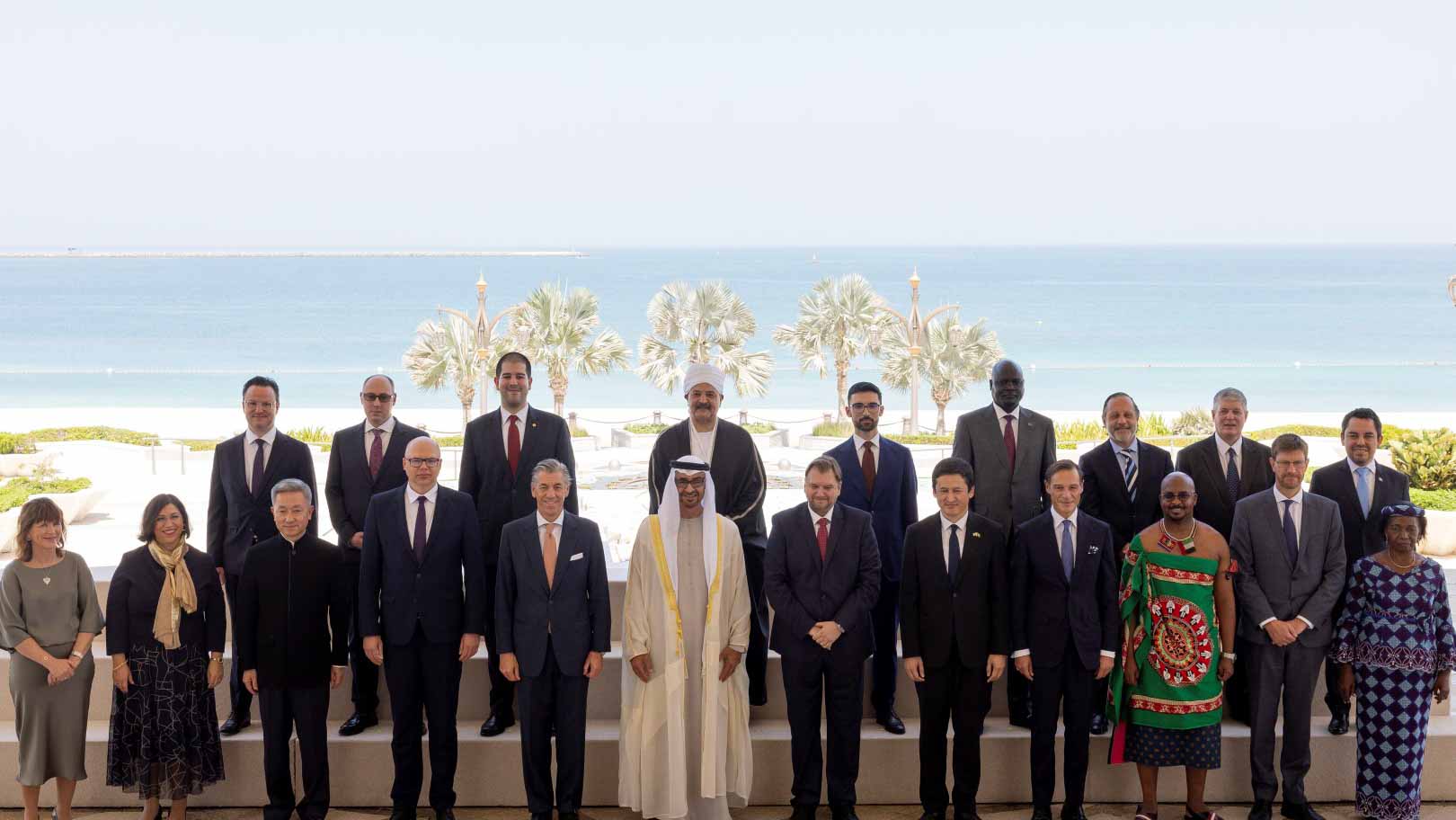 Image for the title: UAE President receives credentials of new ambassadors 