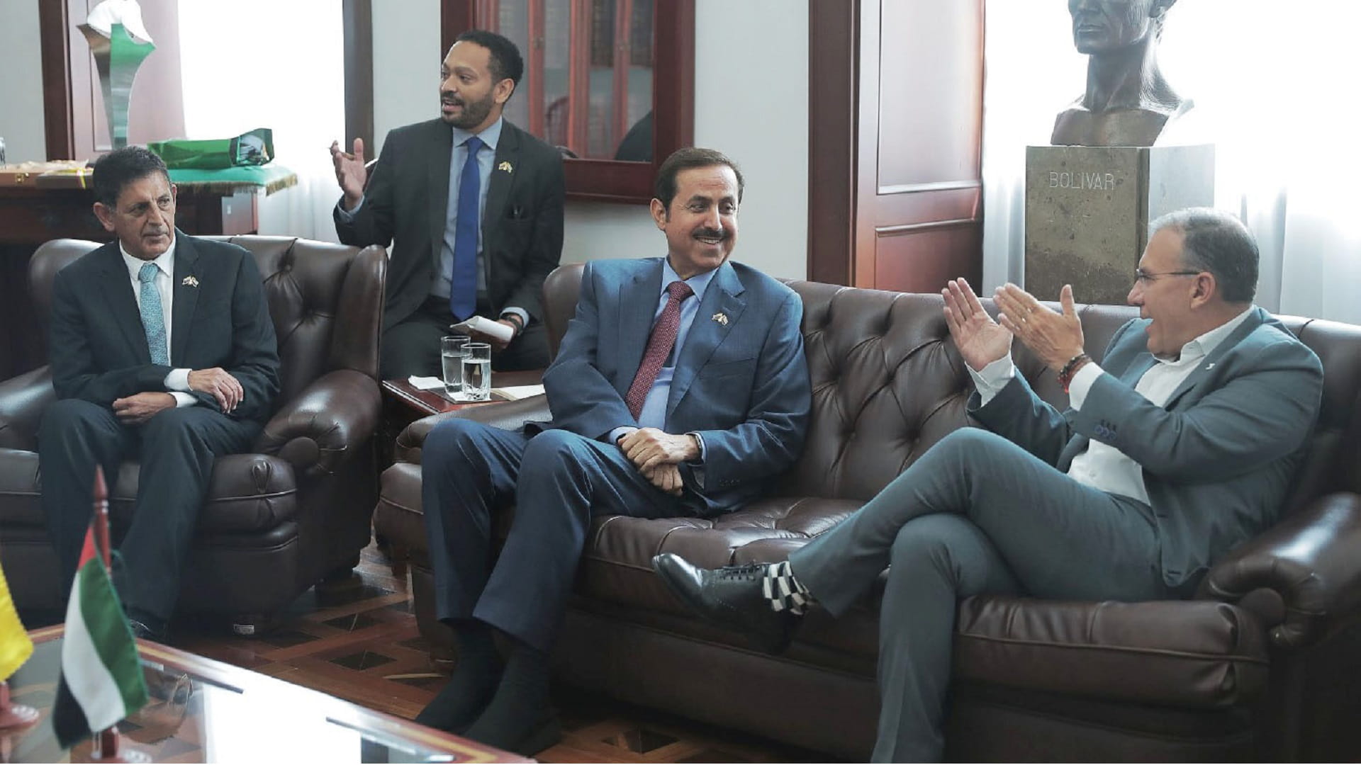 Image for the title: Saqr Ghobash, President of Colombian Senate review ties 