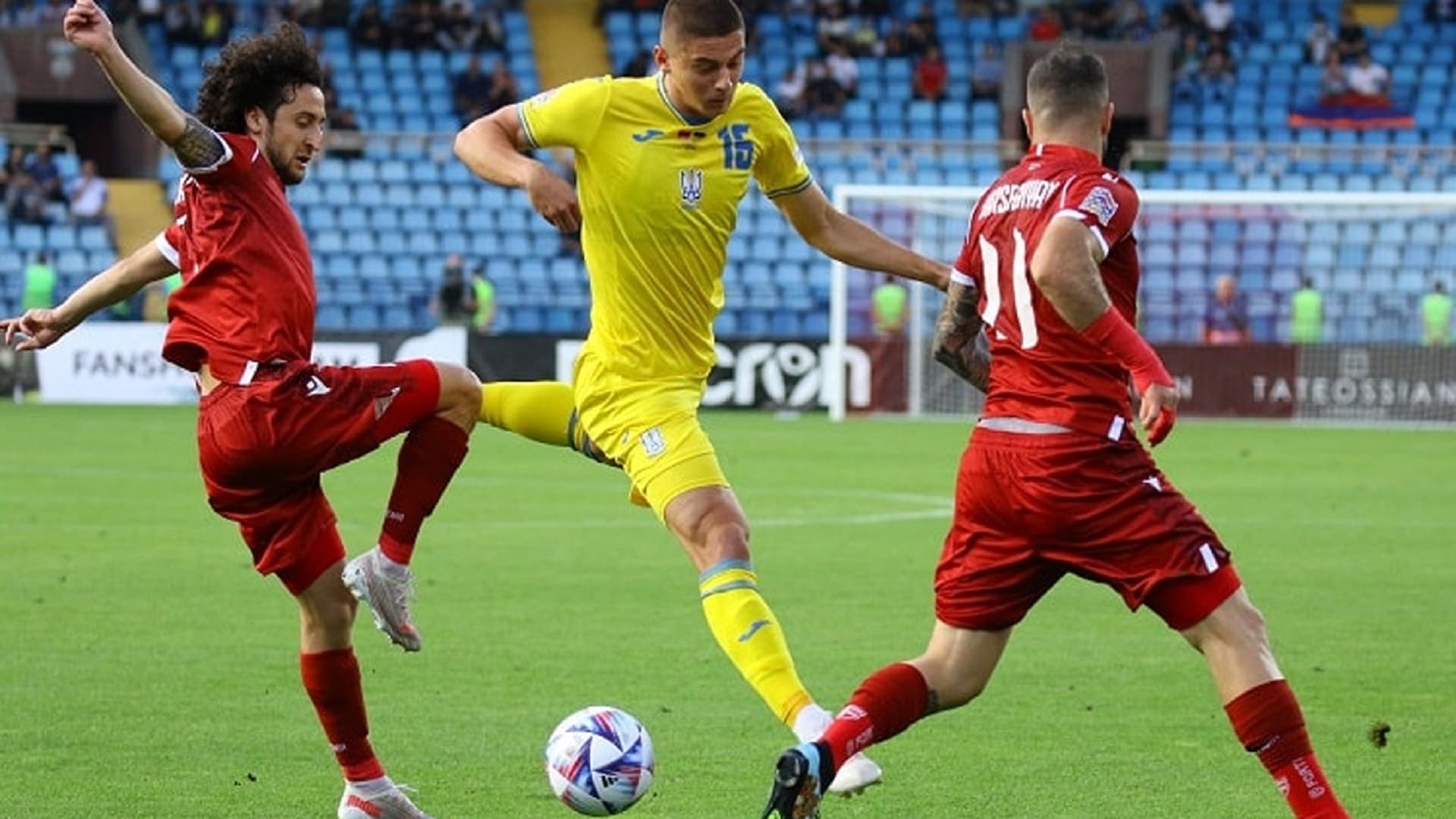 صورة بعنوان: أوكرانيا تمزق شباك أرمينيا في دوري الأمم الأوروبية 