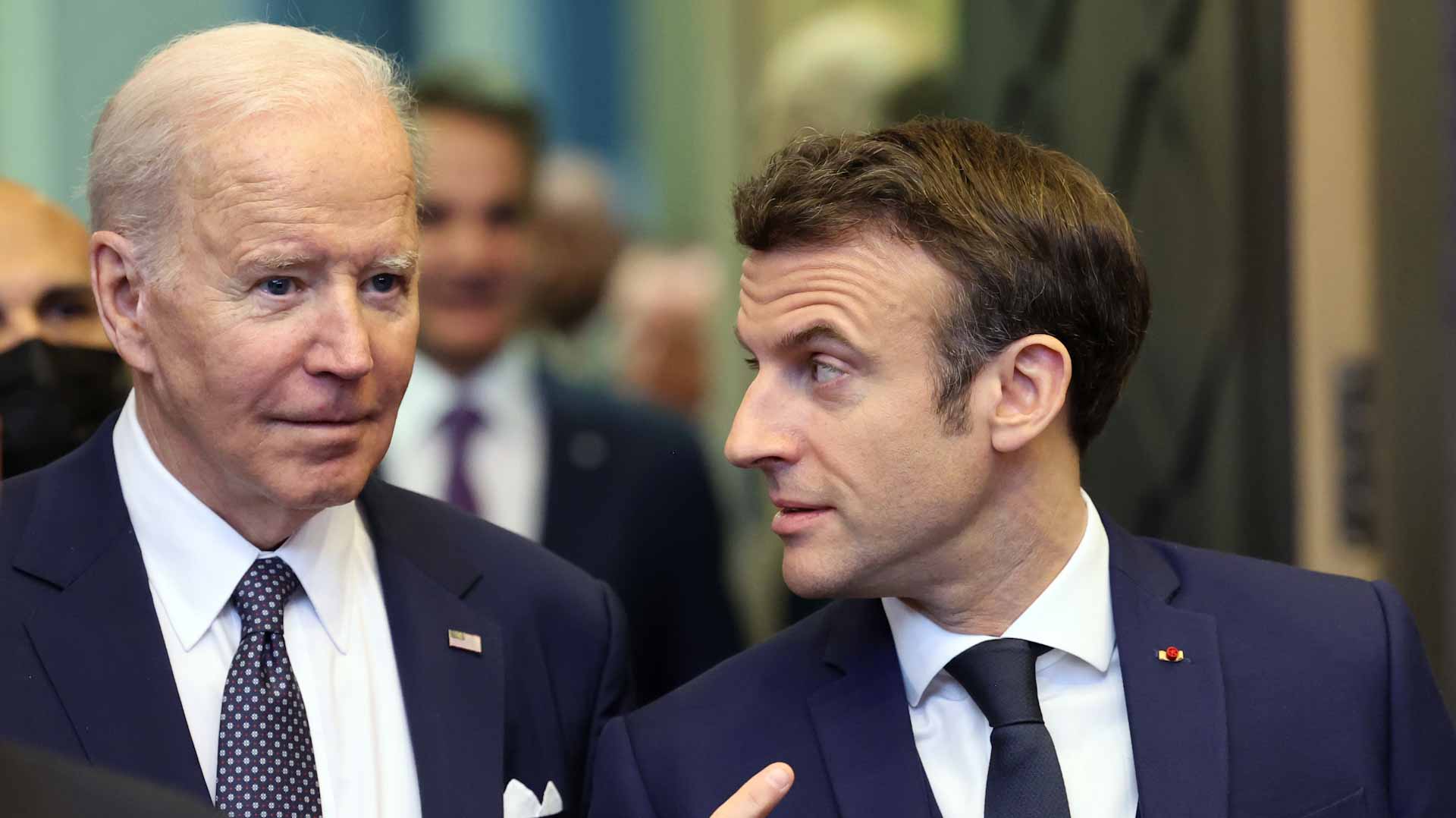 Image for the title: Biden to host Macron for state visit at White House Dec 1 