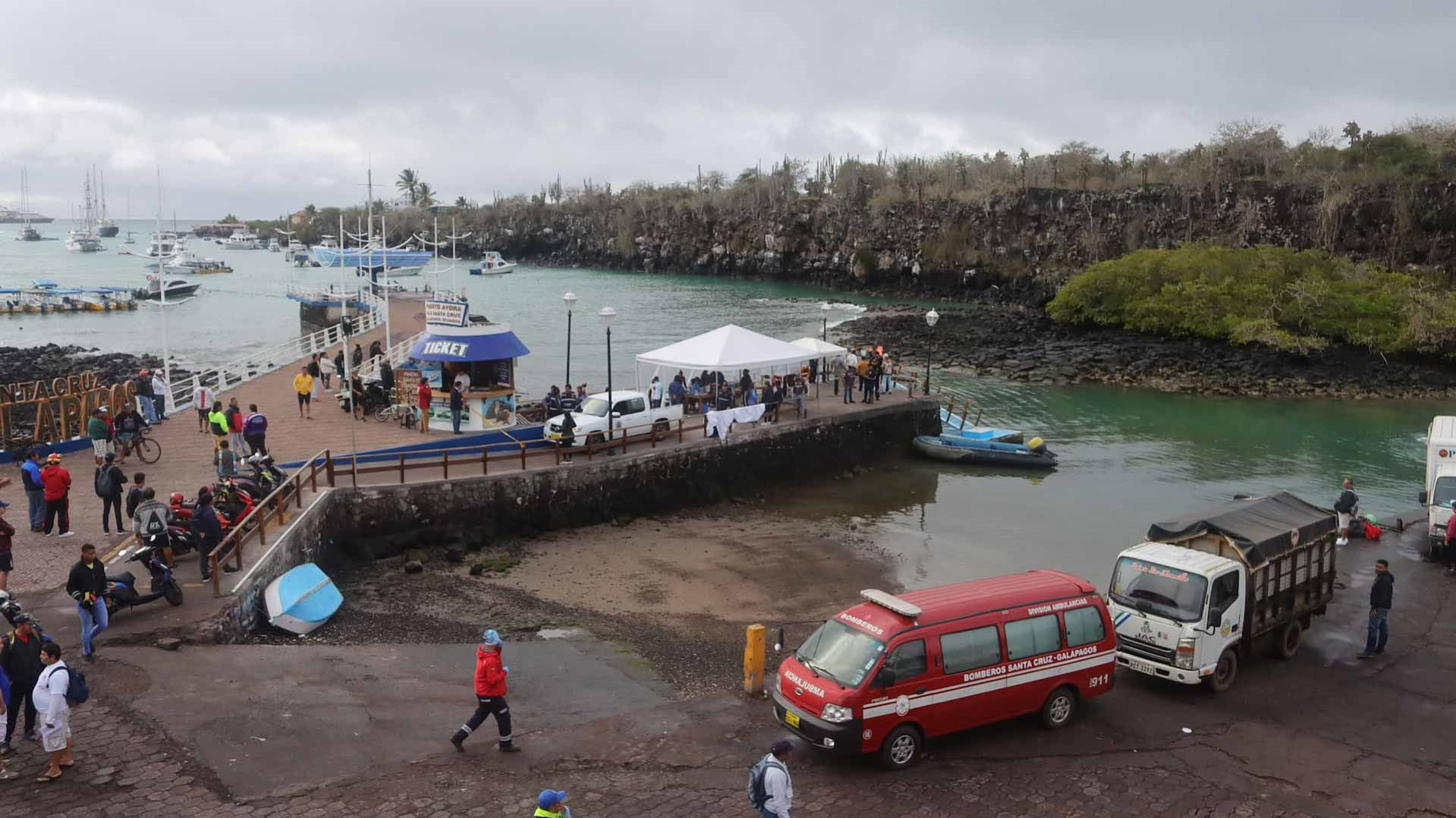 Image for the title: At least four dead after boat sinks off Galapagos 