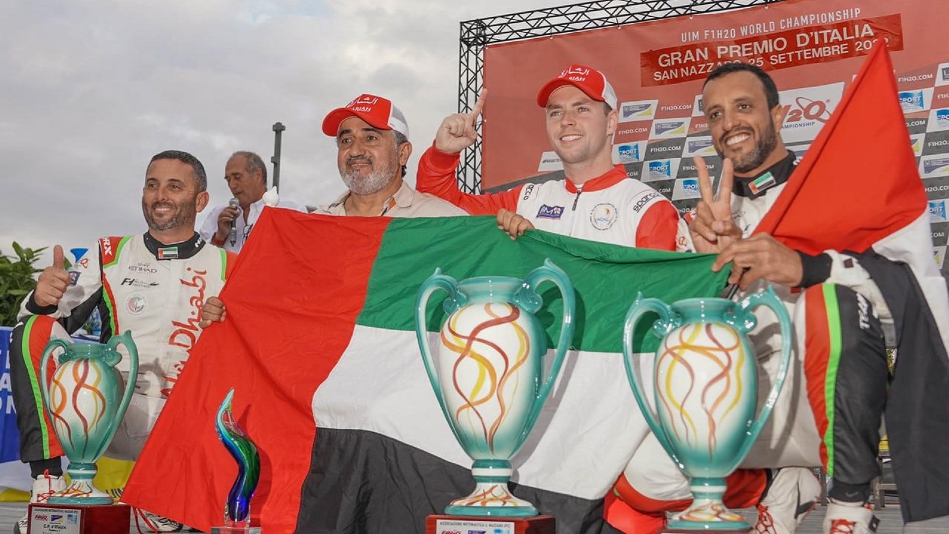 Image for the title: Sharjah Powerboat wins 2nd race of Formula 1 Championship in Italy 