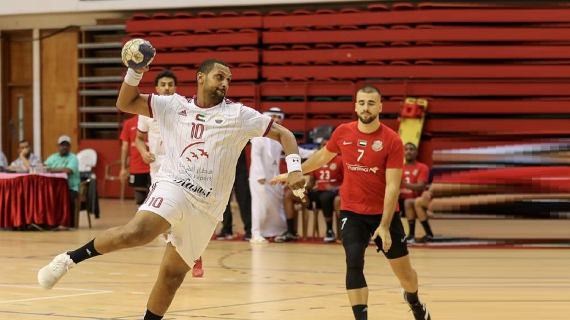 Image for the title: Sharjah men's handball team defeat Shabab Al Ahli 27-24 