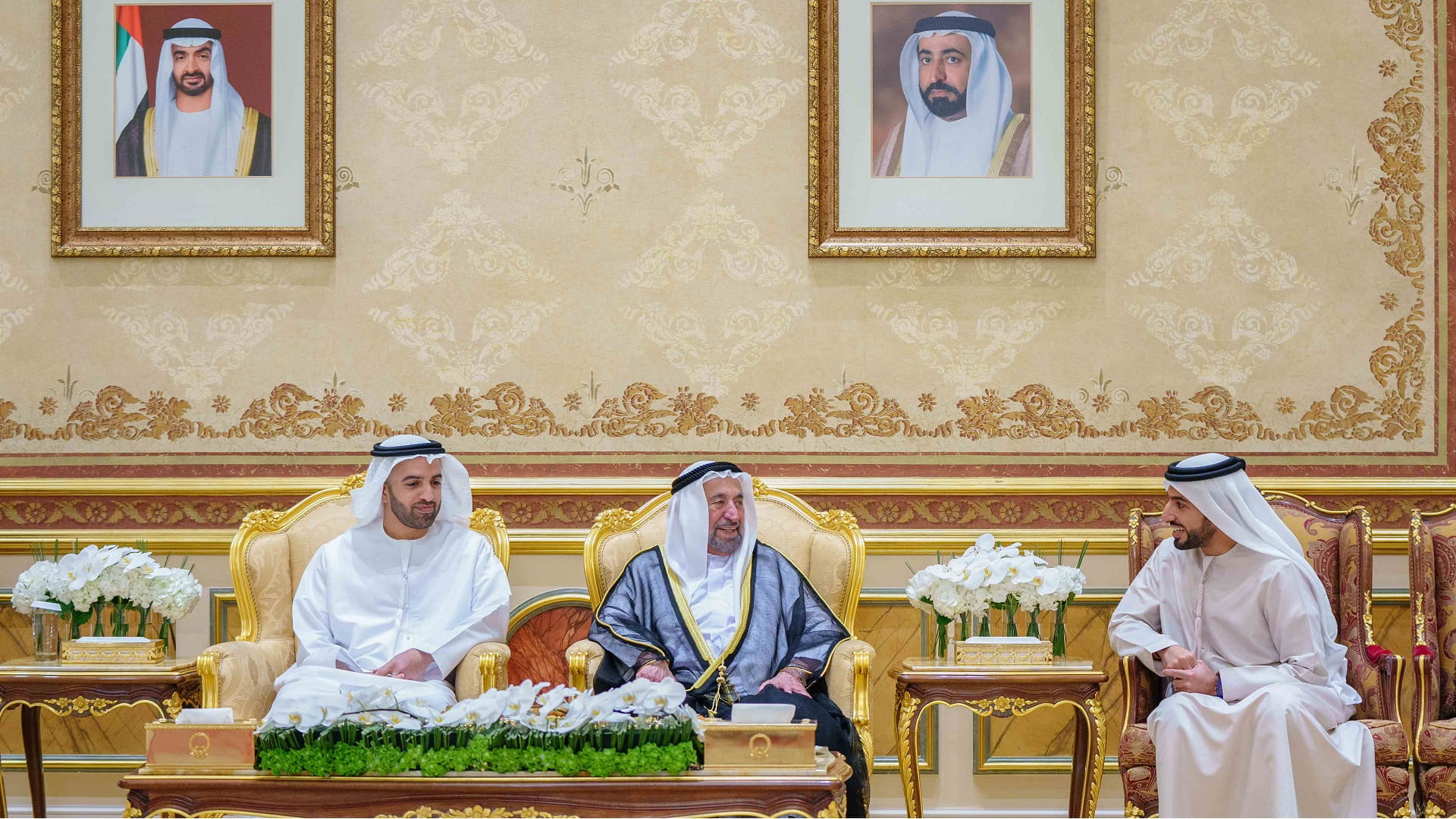 Image for the title: Sharjah Ruler accepts Ramadan greetings from RAK Crown Prince 