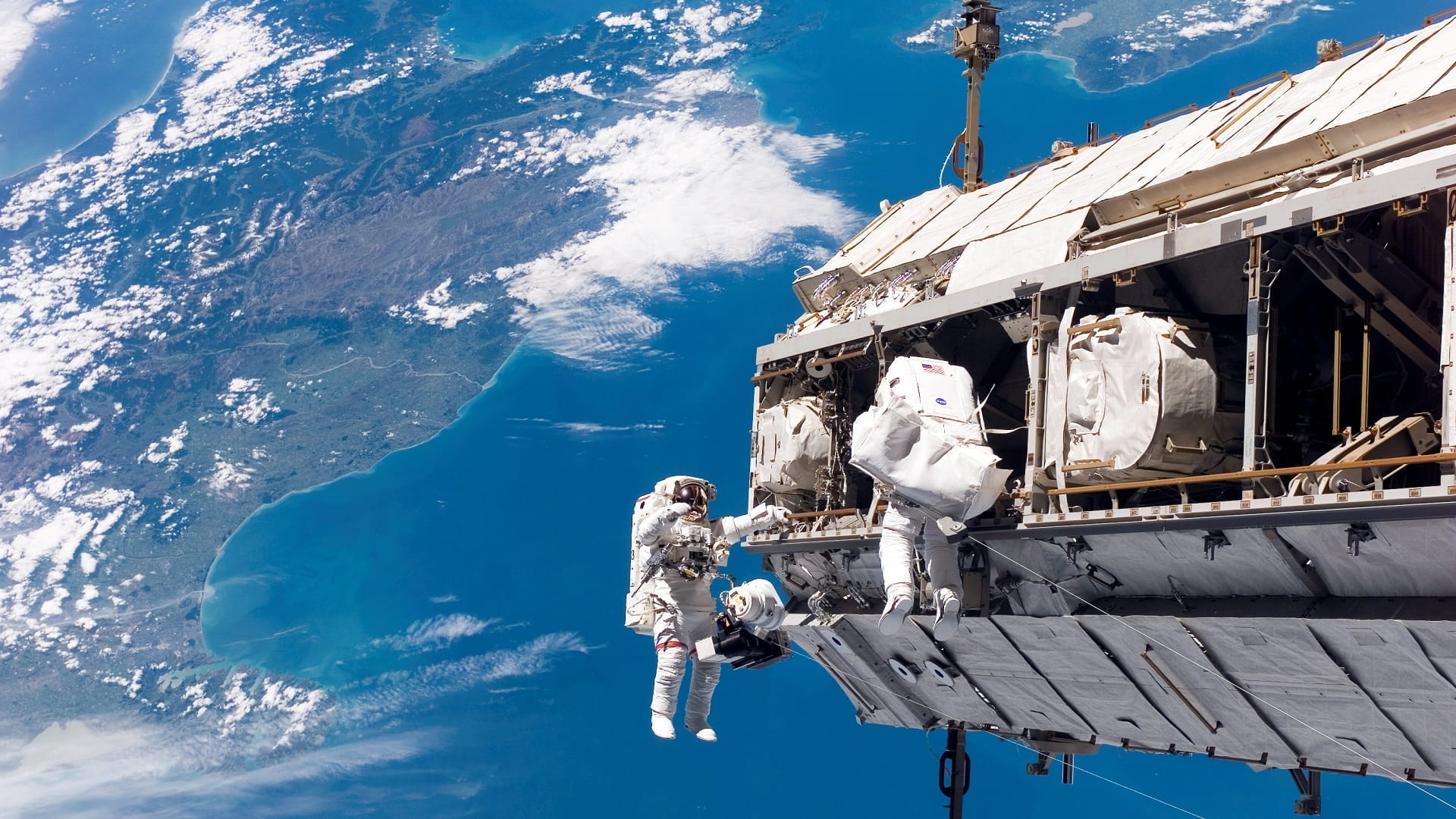 Image for the title: Alneyadi becoming first Arab astronaut to perform spacewalk 