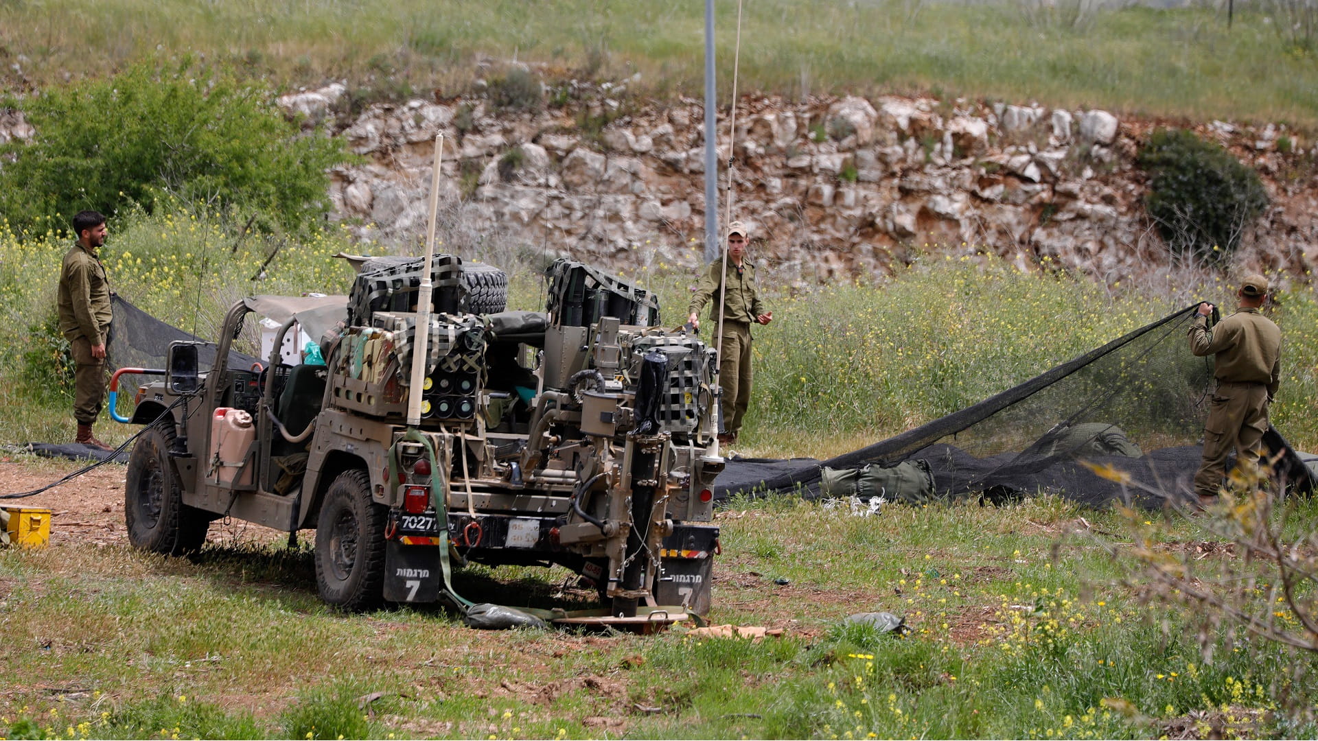 Image for the title: Israel downs drone from Lebanon, says army 