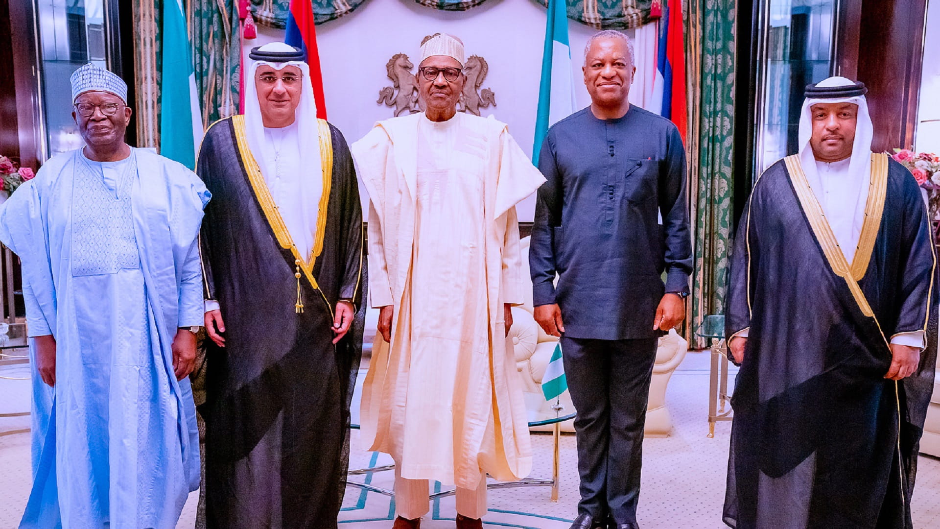 Image for the title: Nigerian President receives UAE Ambassador on end of his tenure 