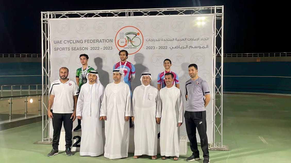 Image for the title: Al Hamriyah cycling team wins all UAEYTC’s races 